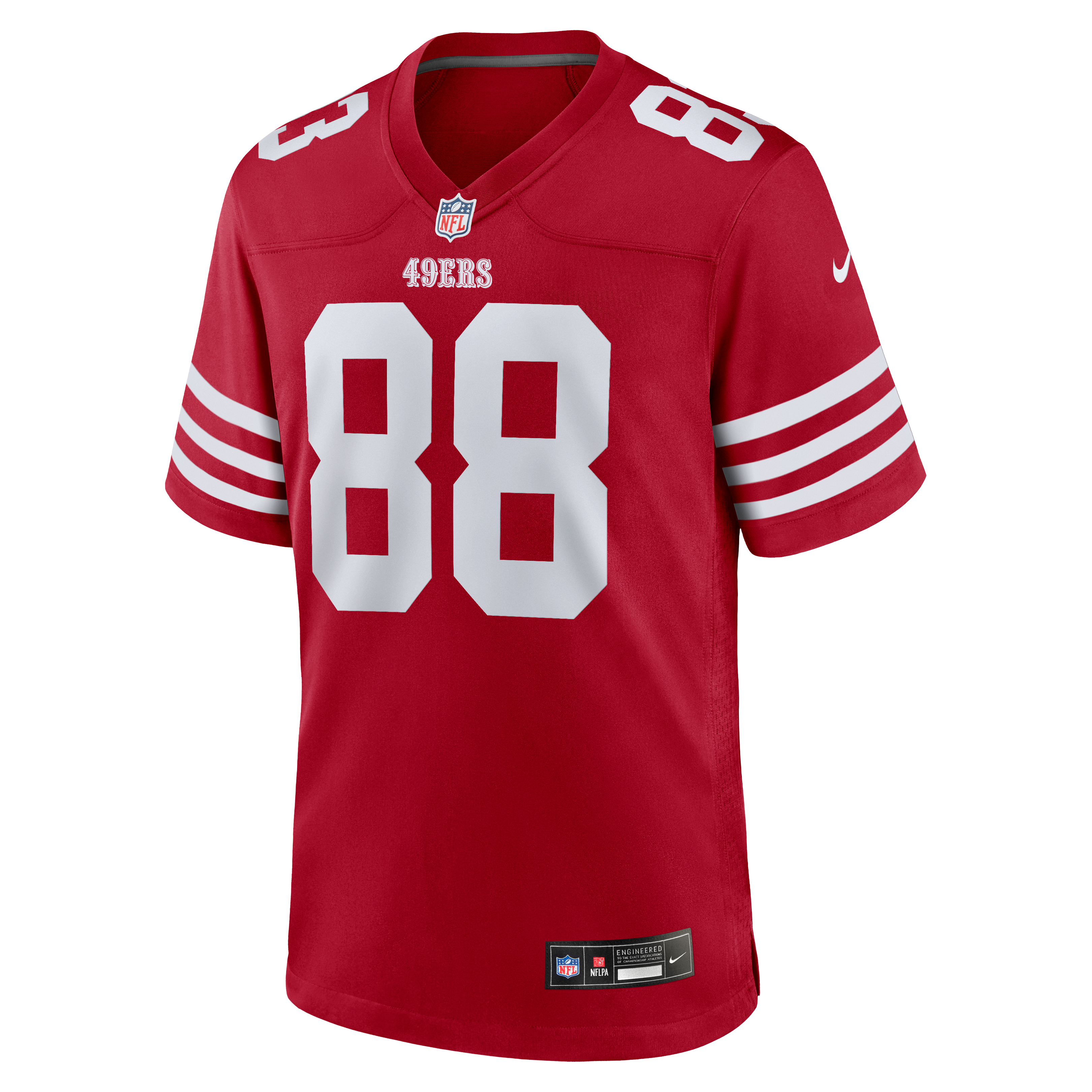 Jake Tonges San Francisco 49ers Game Jersey Scarlet NFL Football Fan Wear