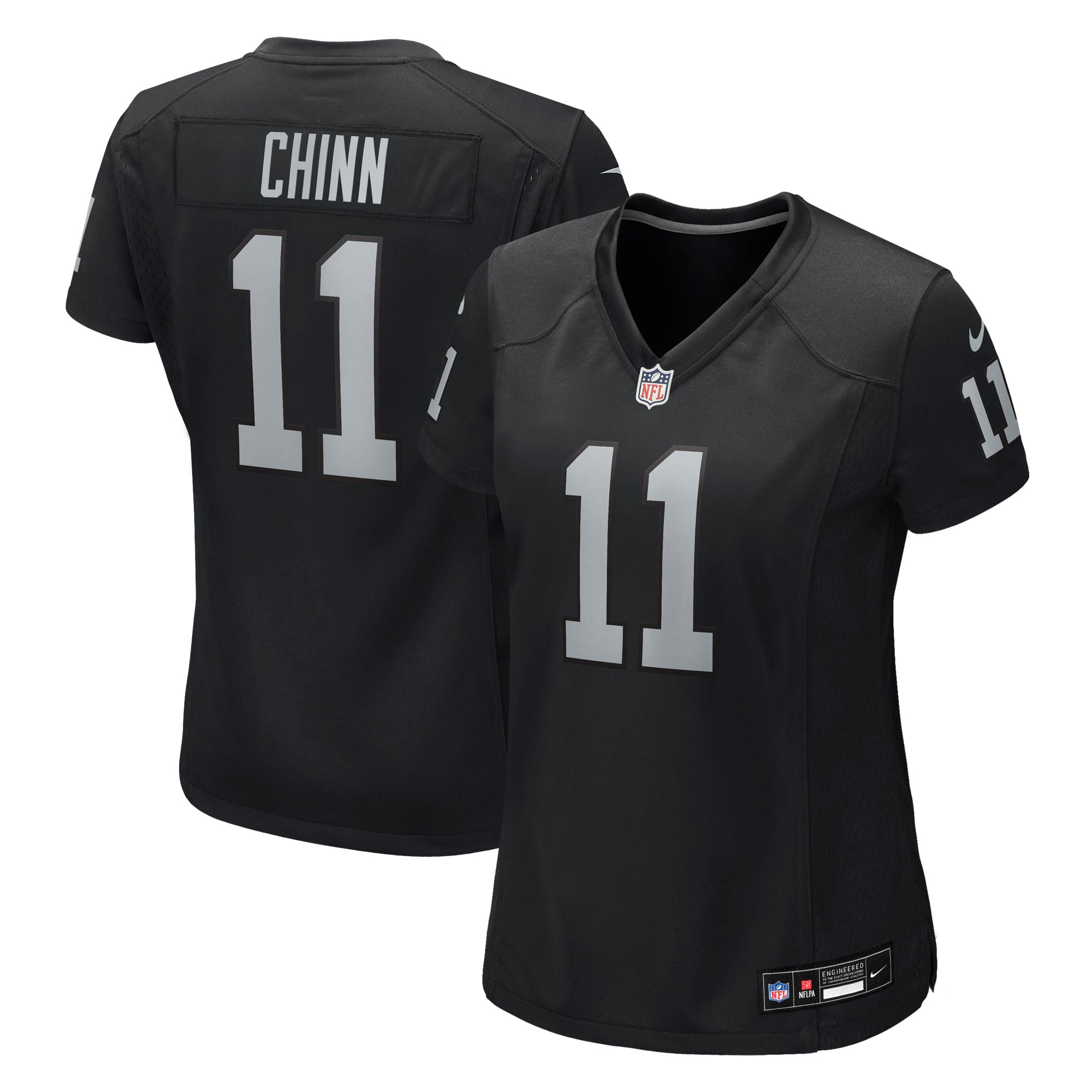Jeremy Chinn Las Vegas Raiders Game Jersey Black NFL Football Fan Wear Jeremy Chinn