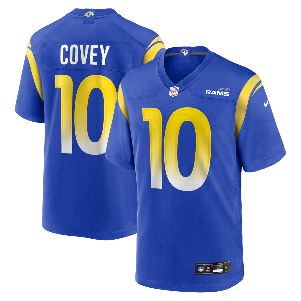 Britain Covey Los Angeles Rams Game Jersey Royal NFL Football Fan Wear
