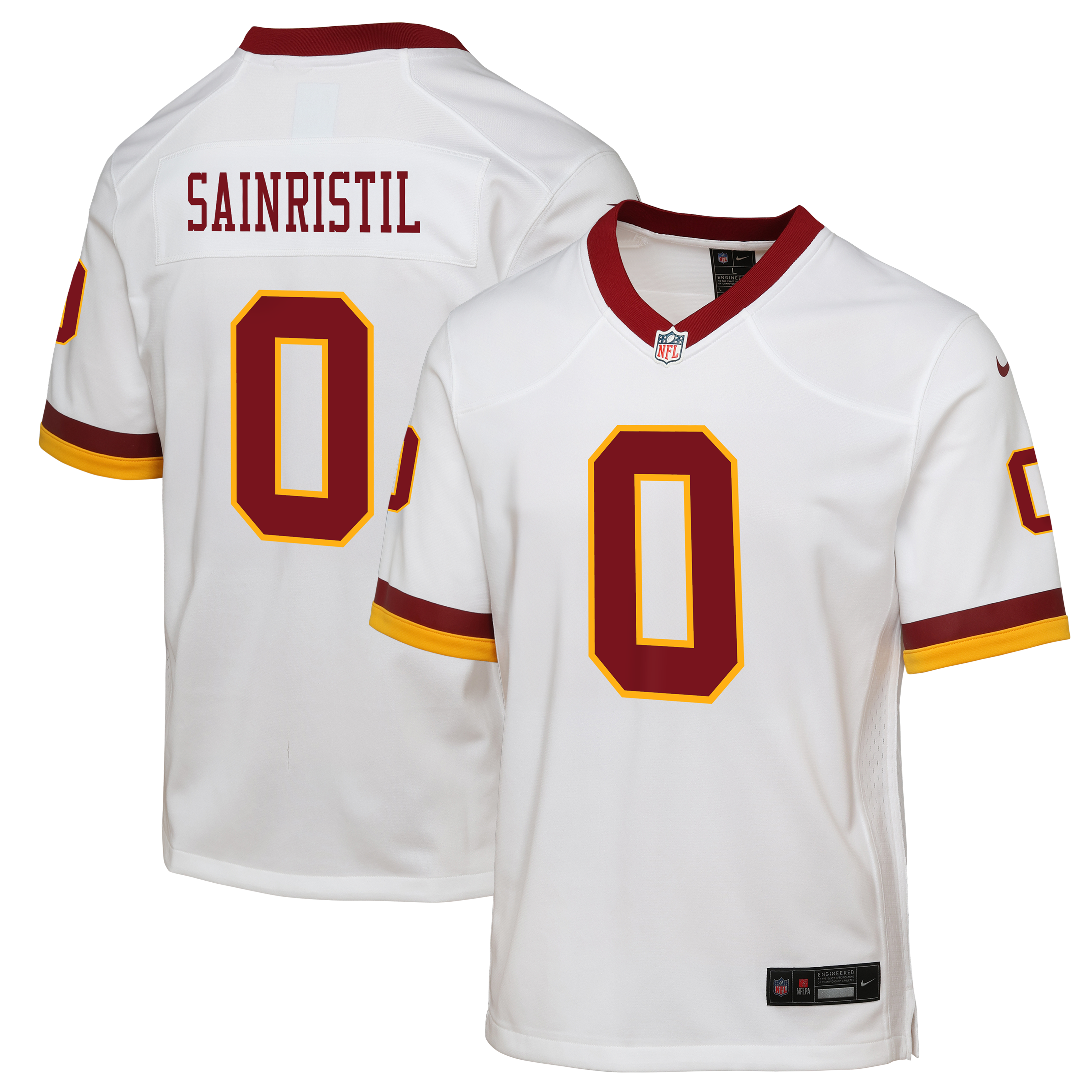 Mike Sainristil Washington Commanders Game Jersey White NFL Football Fan Wear
