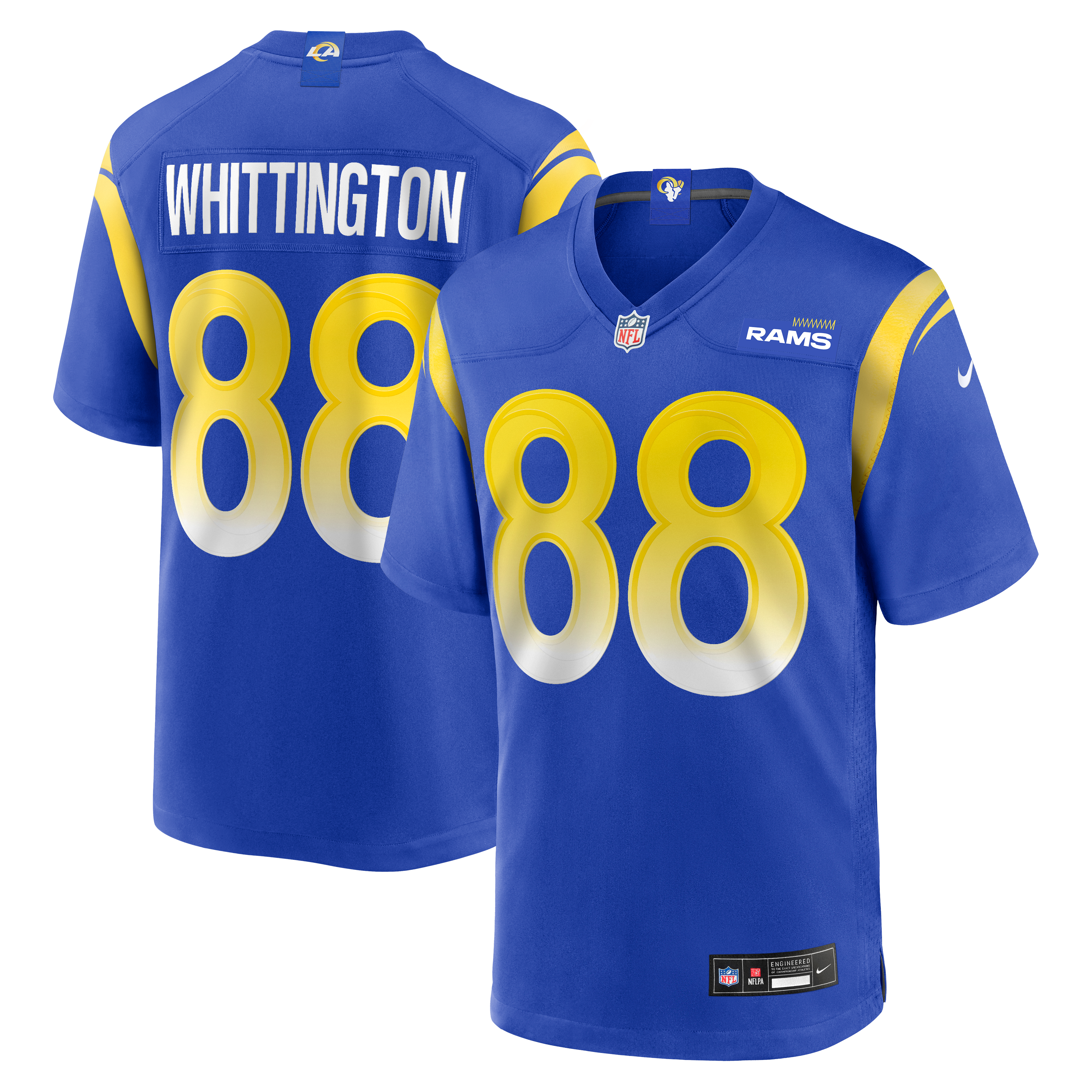 Jordan Whittington Los Angeles Rams Game Jersey Royal NFL Football Fan Wear Jordan Whittington