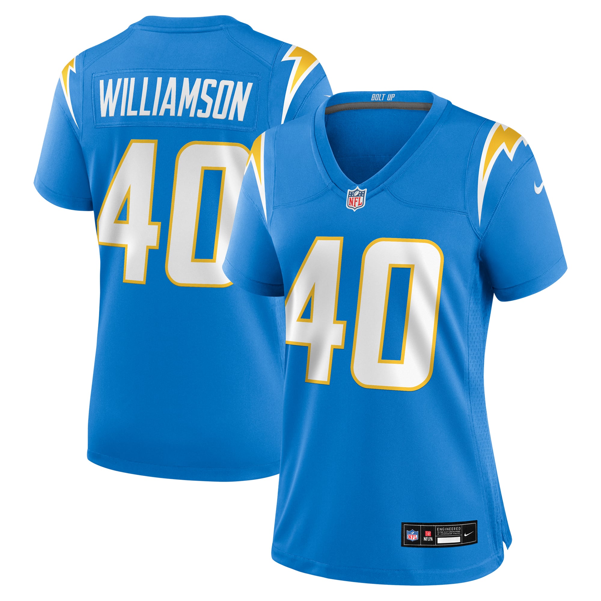 Kendall Williamson Los Angeles Chargers Game Jersey Powder Blue NFL Football Fan Wear