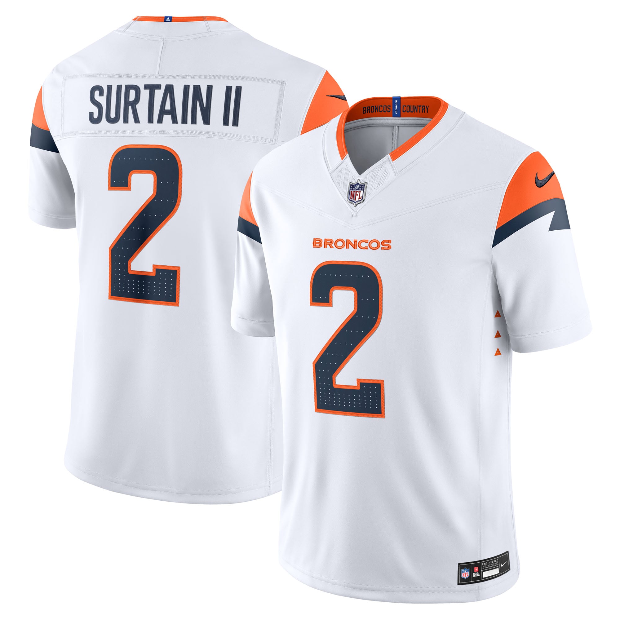 Pat Surtain Denver Broncos Limited Jersey White NFL Football Fan Wear
