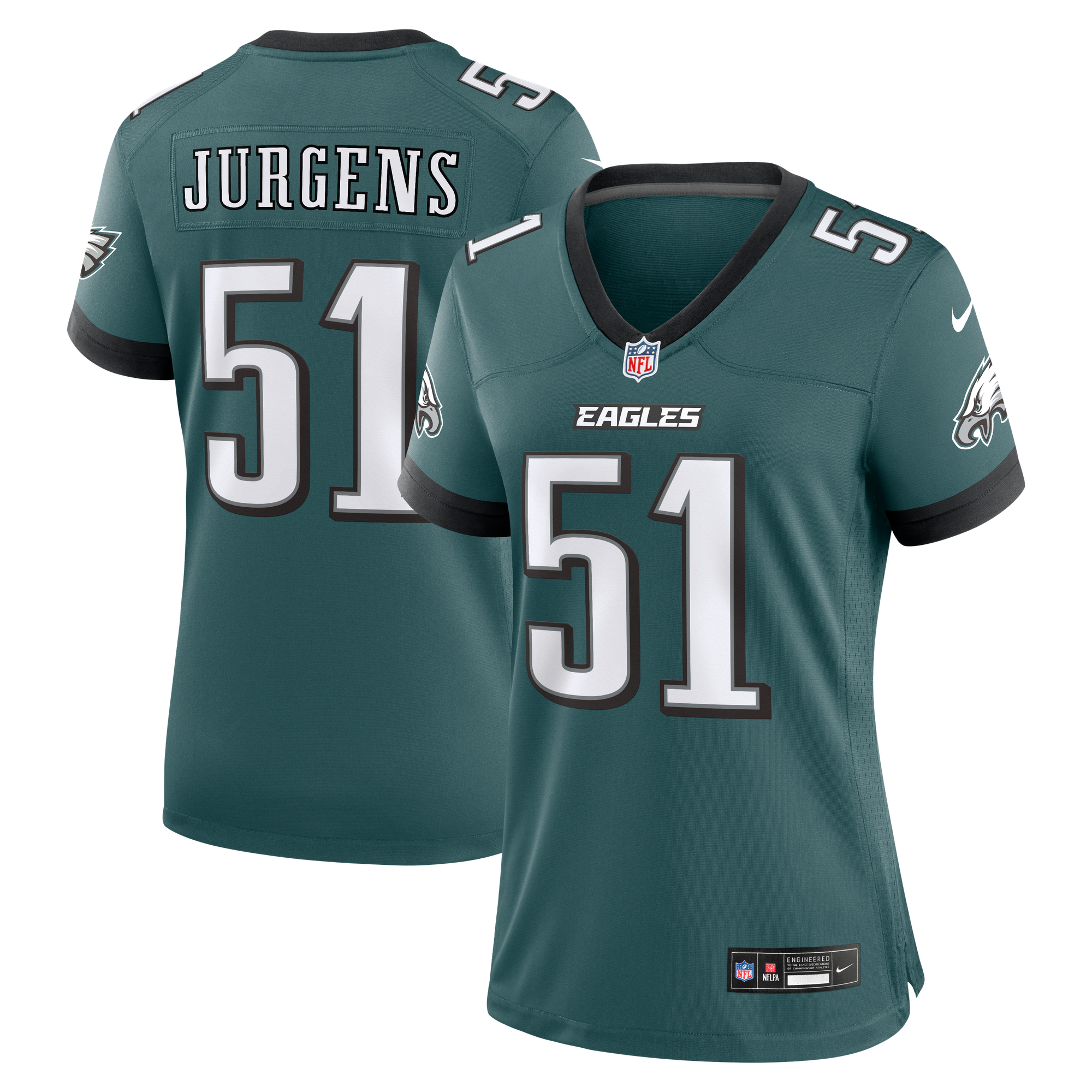 Cam Jurgens Philadelphia Eagles Game Jersey Midnight NFL Football Fan Wear Cam Jurgens