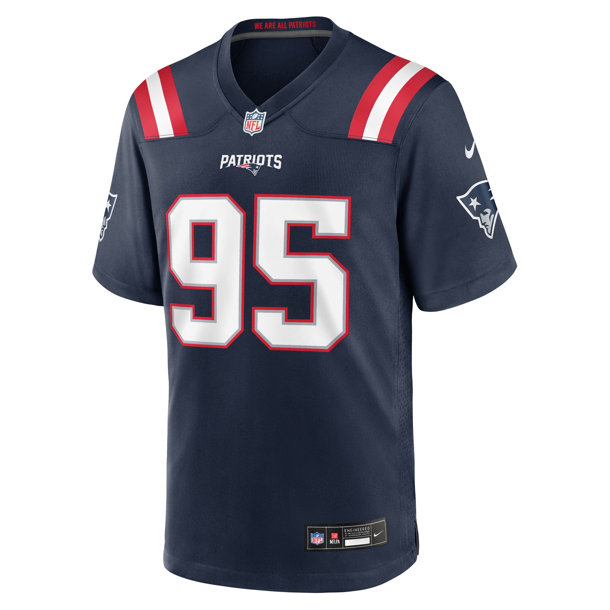 Eric Gregory New England Patriots Game Jersey Navy NFL Football Fan Wear Eric Gregory