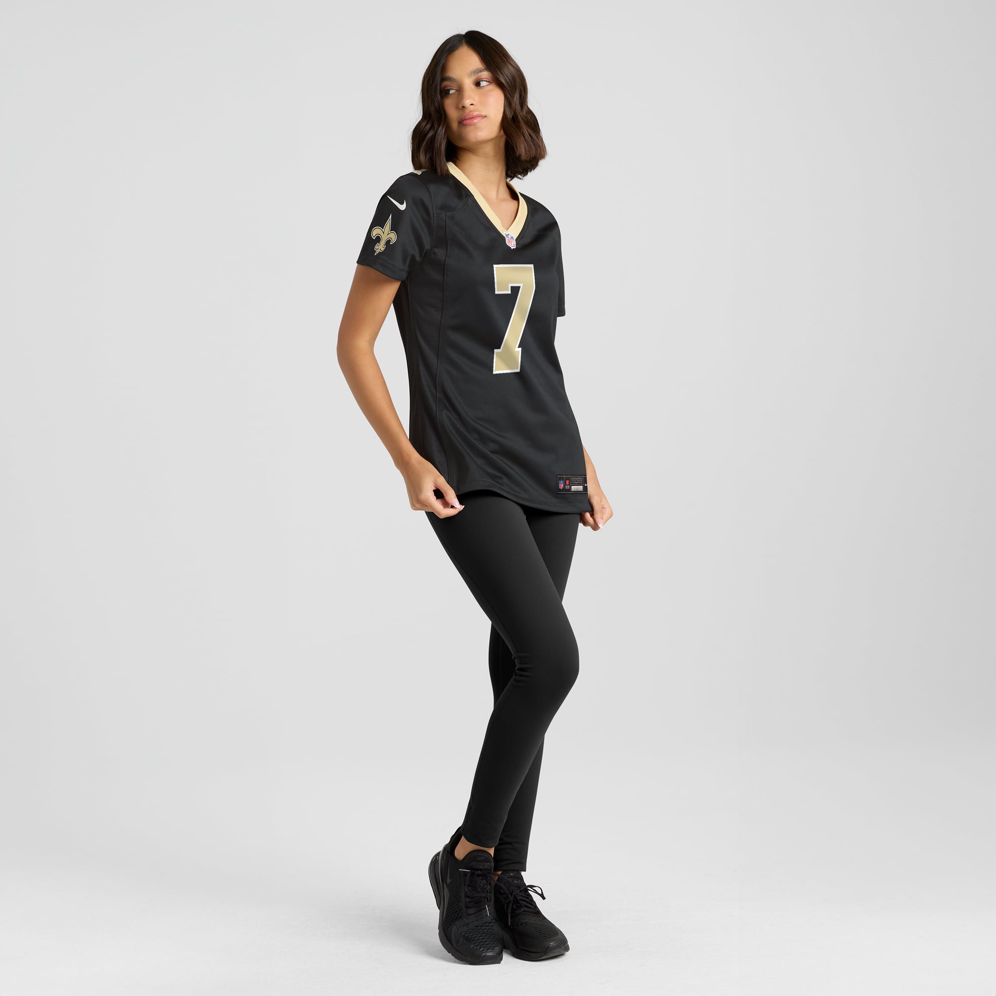 Retired Morten Andersen New Orleans Saints Player Jersey Black NFL Football Fan Wear Retired Morten Andersen