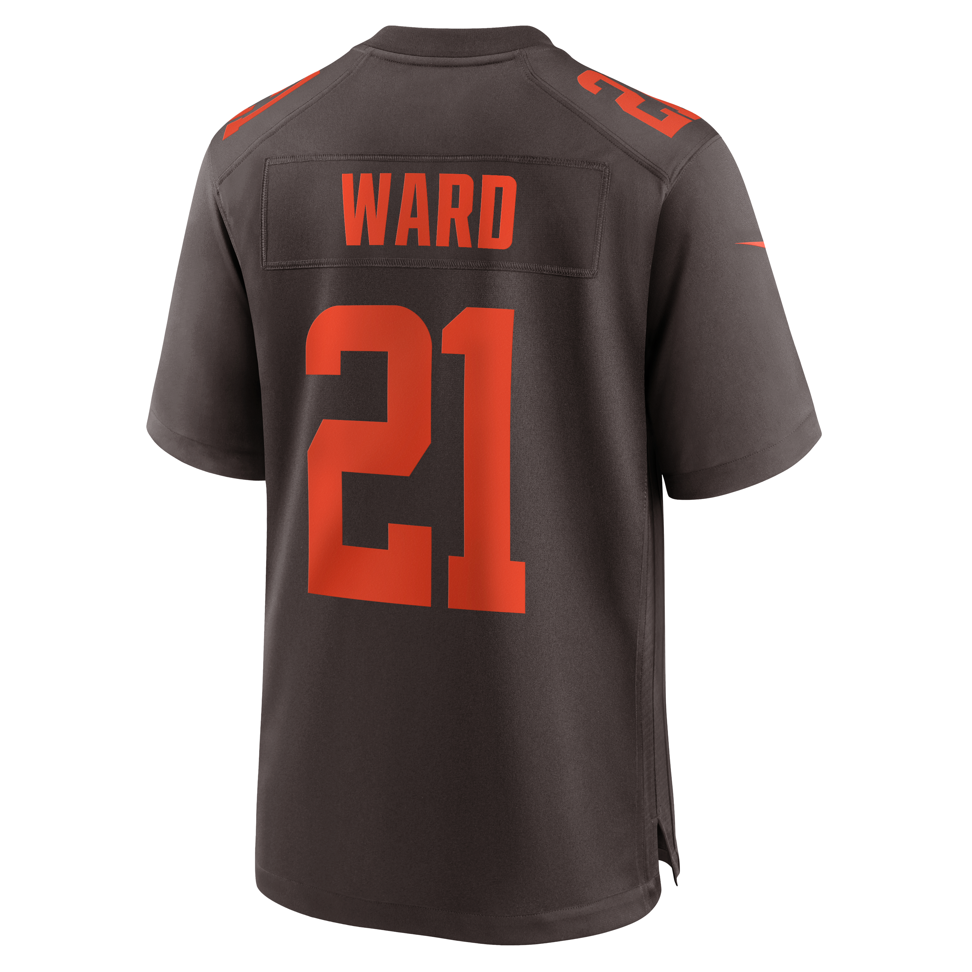 Denzel Ward Alpha Cleveland Browns Game Jersey Brown NFL Football Fan Wear