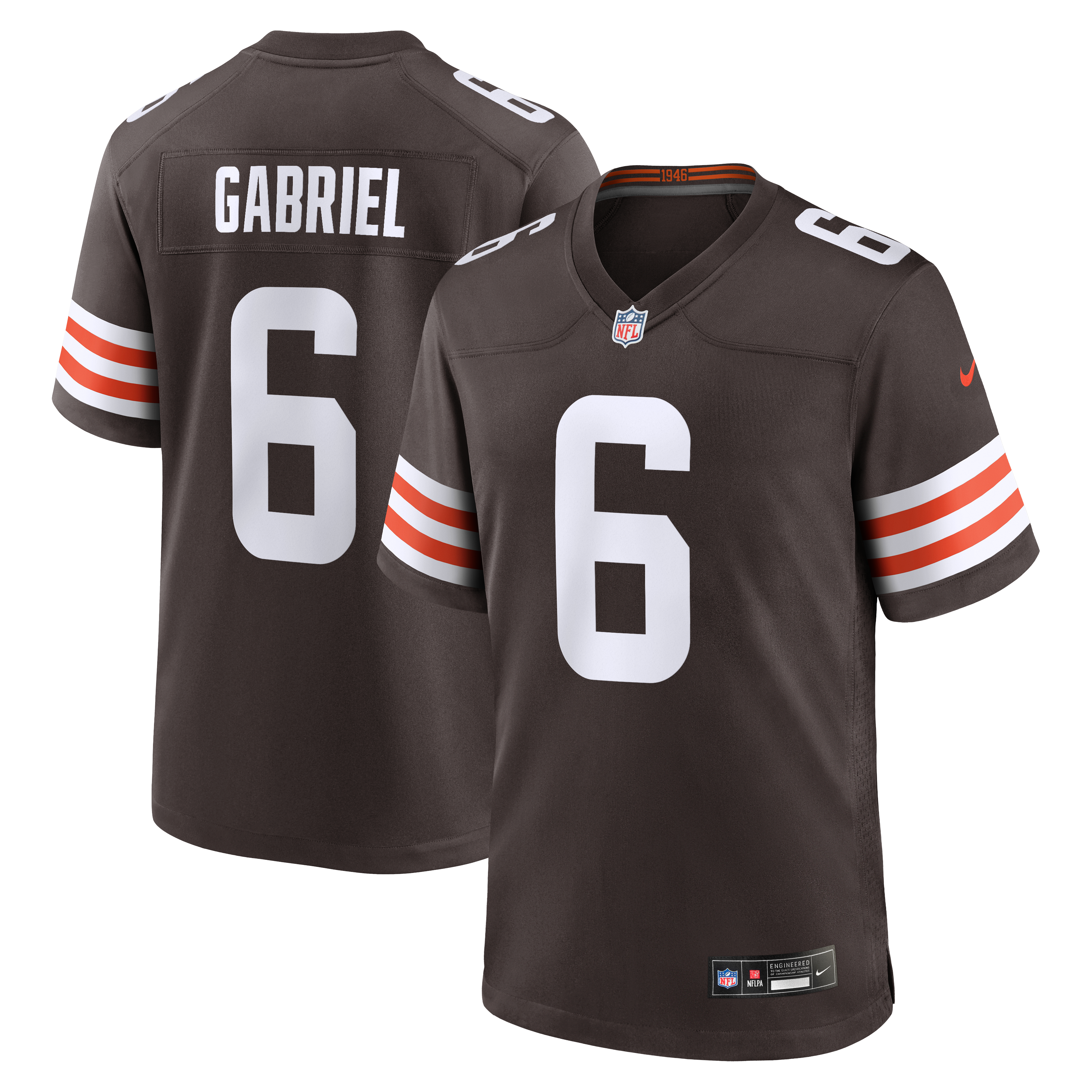 Dillon Gabriel Cleveland Browns Game Jersey Brown NFL Football Fan Wear Dillon Gabriel
