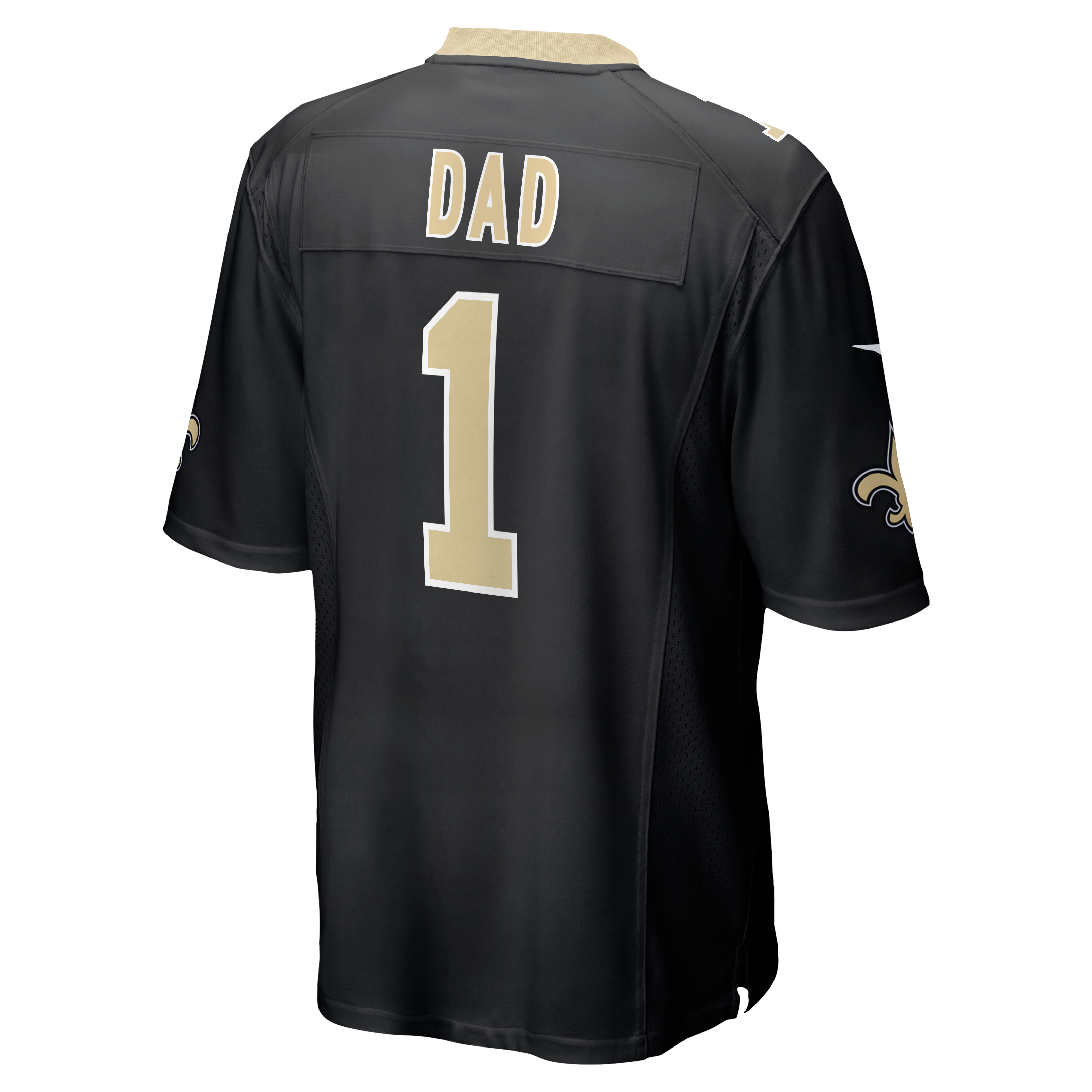 New Orleans Saints Game Jersey No.1 Black NFL Football Fan Wear No.1