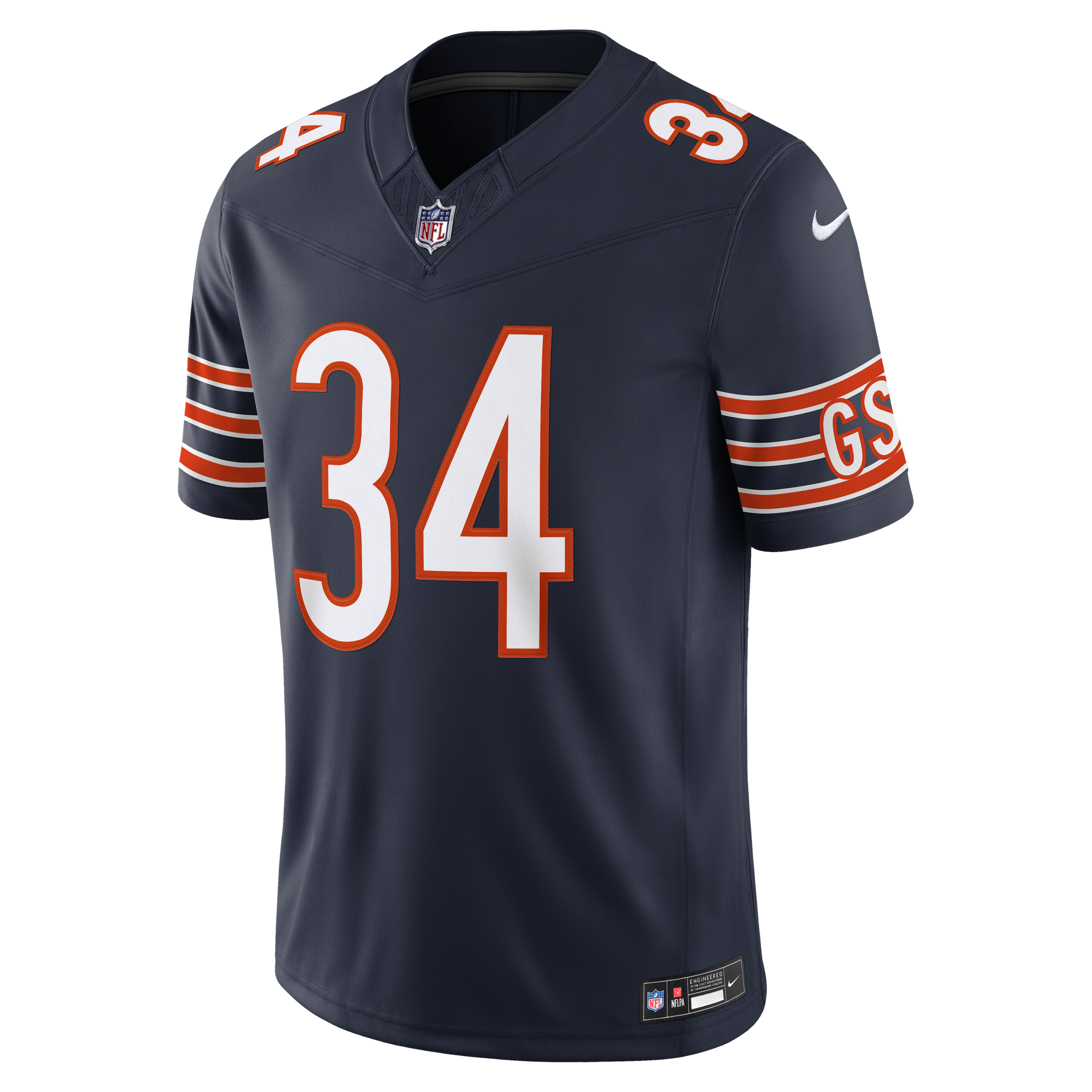 Retired Walter Payton Chicago Bears Player Jersey Navy NFL Football Fan Wear