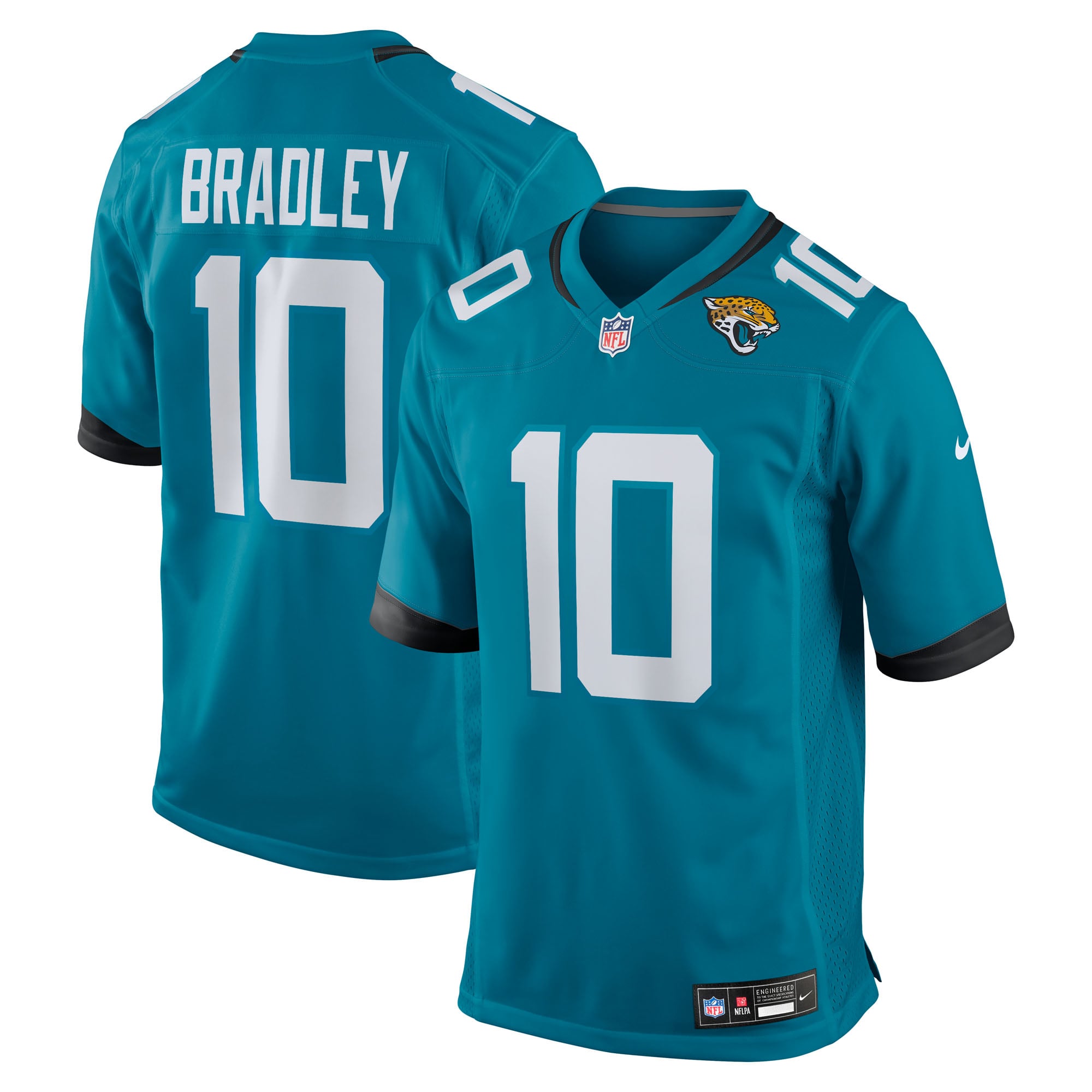 Carter Bradley Jacksonville Jaguars Game Jersey Teal NFL Football Fan Wear