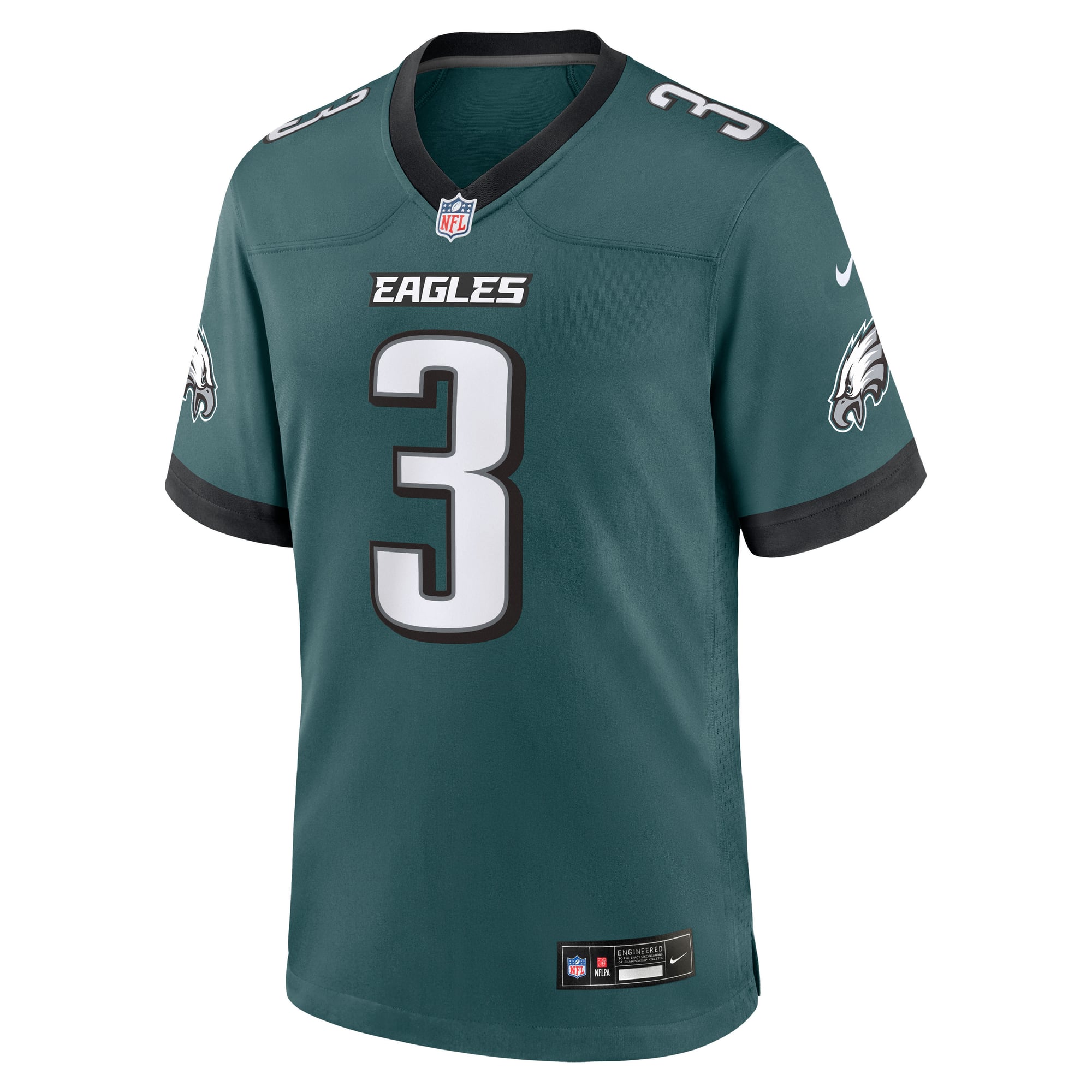 Nolan Smith Jr Philadelphia Eagles Game Jersey Midnight NFL Football Fan Wear Nolan Smith Jr