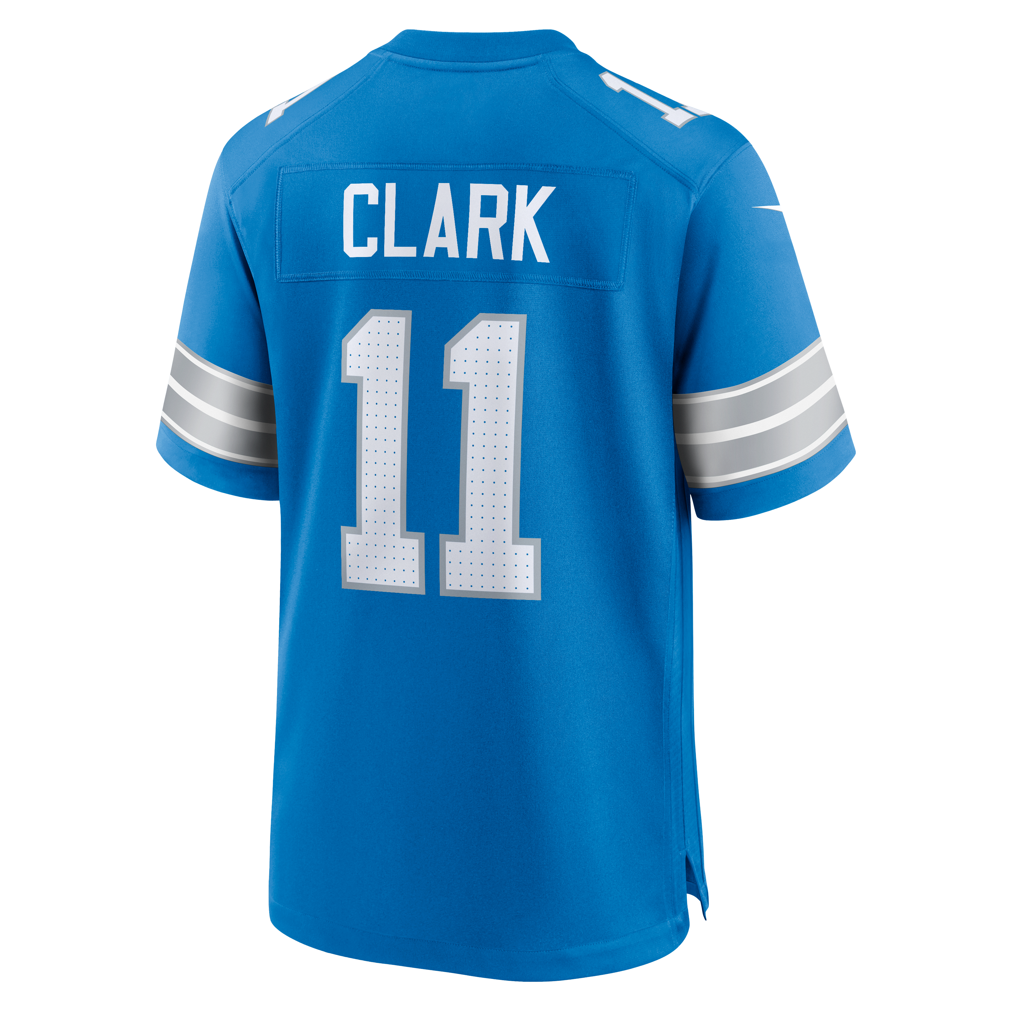 Damone Clark Detroit Lions Game Jersey Blue NFL Football Fan Wear