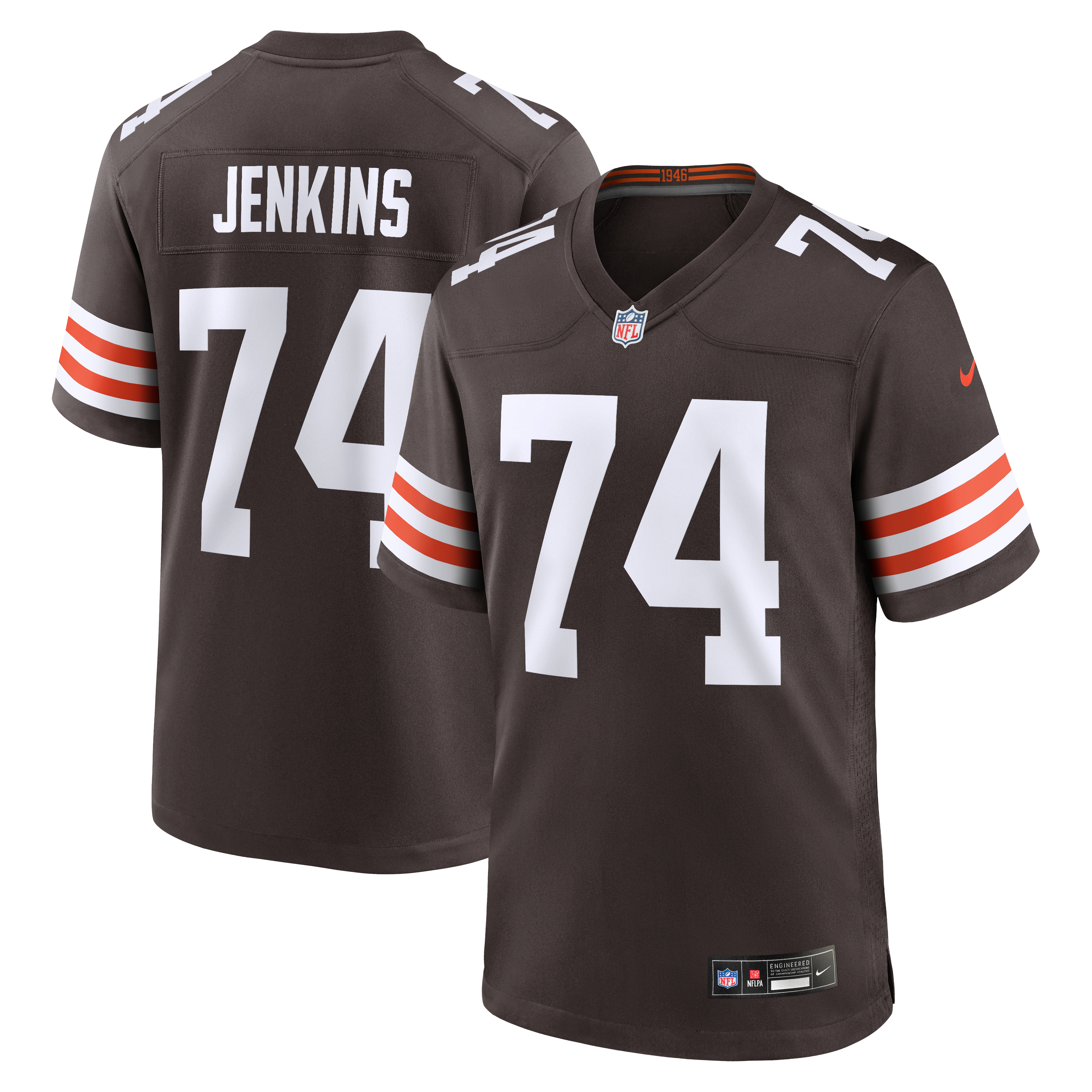 Elgton Jenkins Cleveland Browns Game Jersey Brown NFL Football Fan Wear