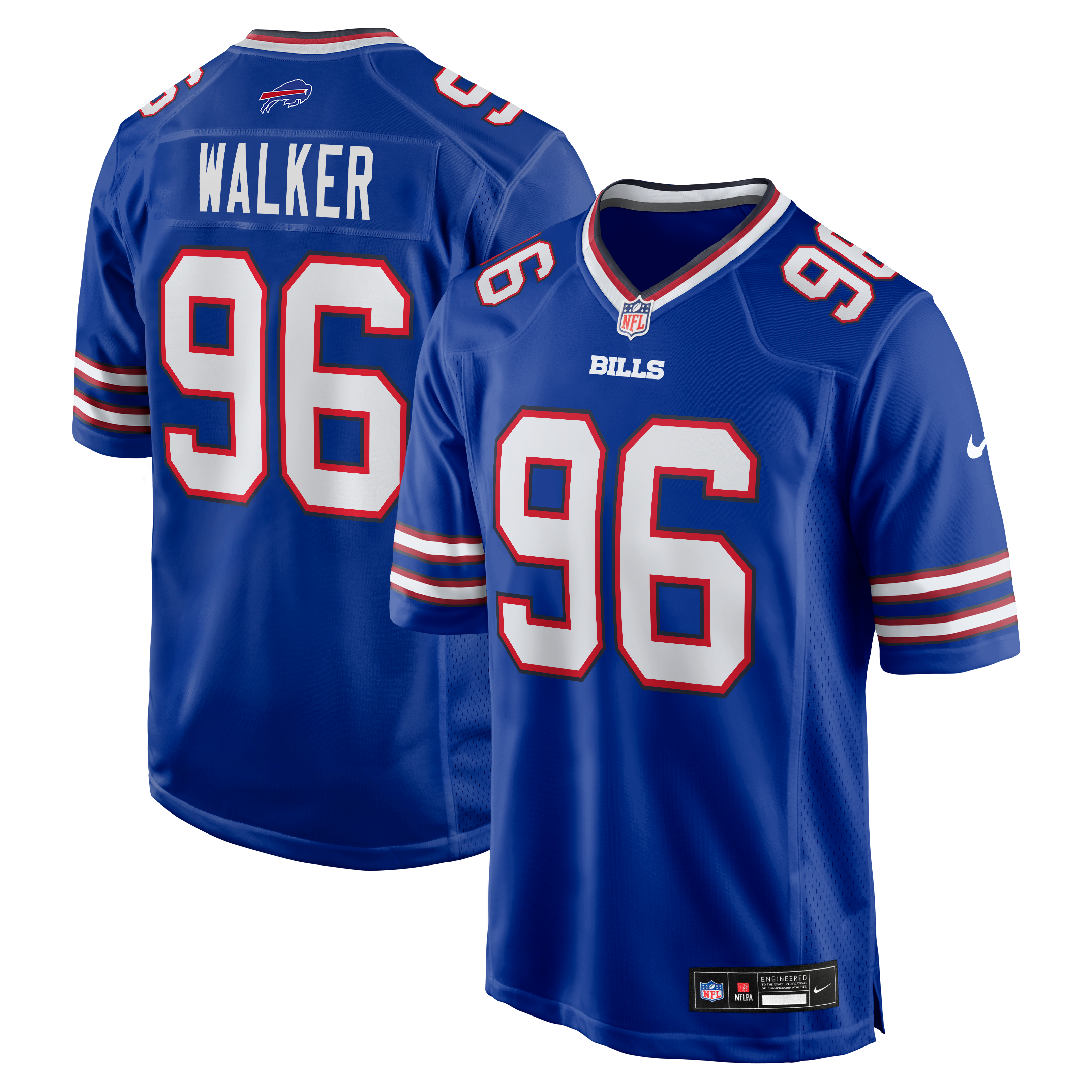 Deone Walker Buffalo Bills Game Jersey Royal NFL Football Fan Wear