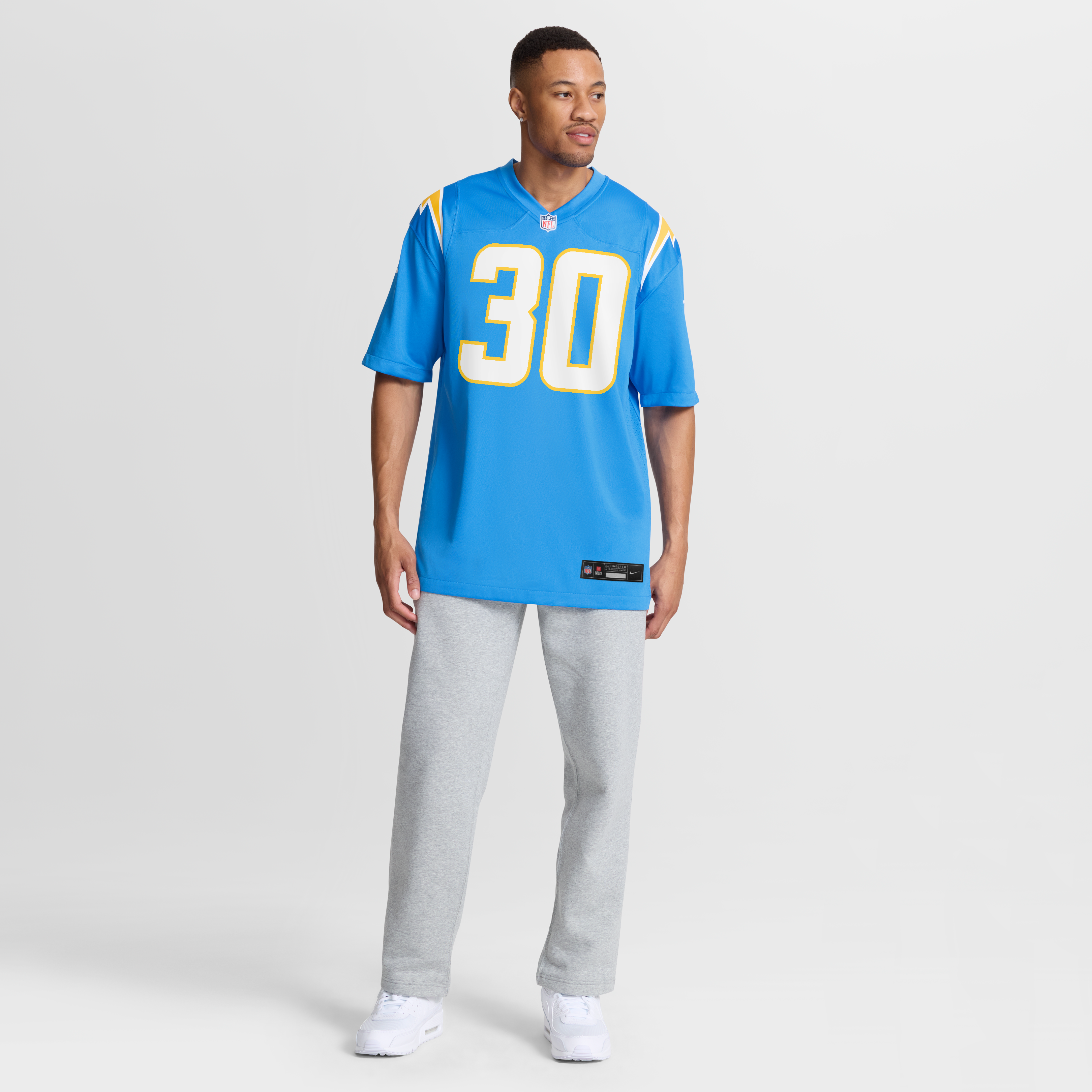 Alec Ingold Los Angeles Chargers Game Jersey Powder Blue NFL Football Fan Wear