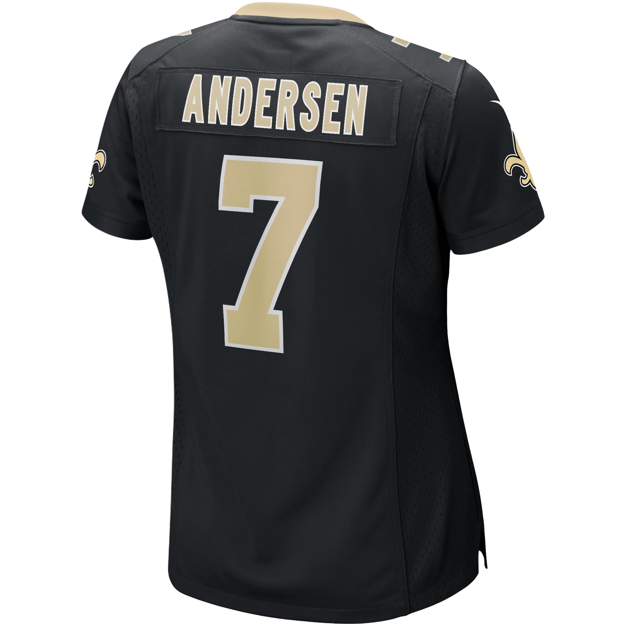 Retired Morten Andersen New Orleans Saints Player Jersey Black NFL Football Fan Wear Retired Morten Andersen