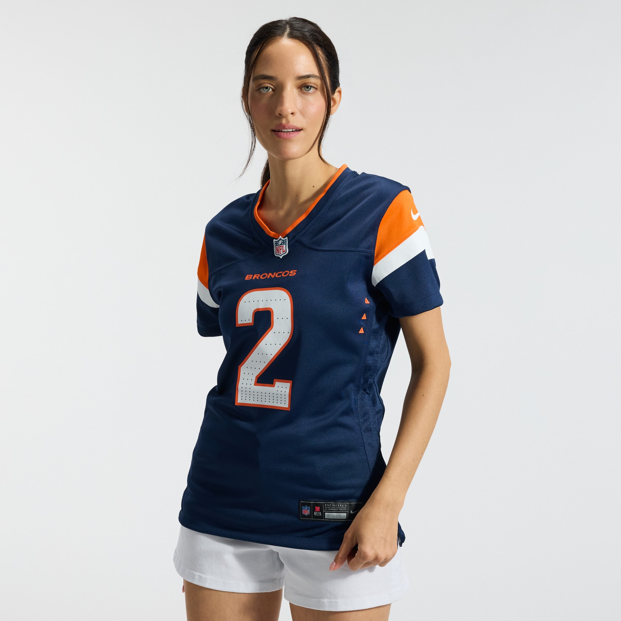 Patrick Surtain Denver Broncos Game Jersey Navy NFL Football Fan Wear Patrick Surtain