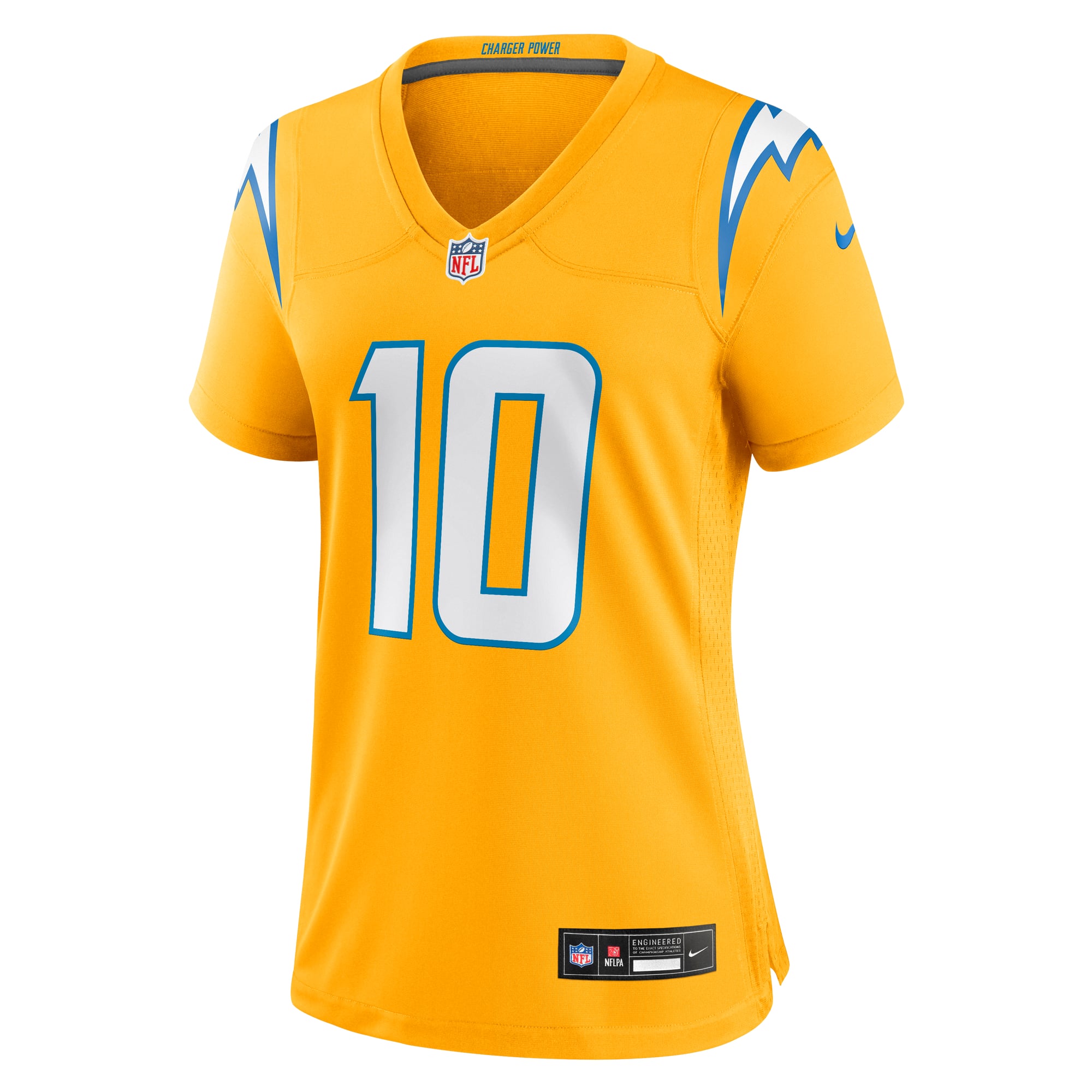 Inverted Justin Herbert Los Angeles Chargers Game Jersey Gold NFL Football Fan Wear Inverted Justin Herbert