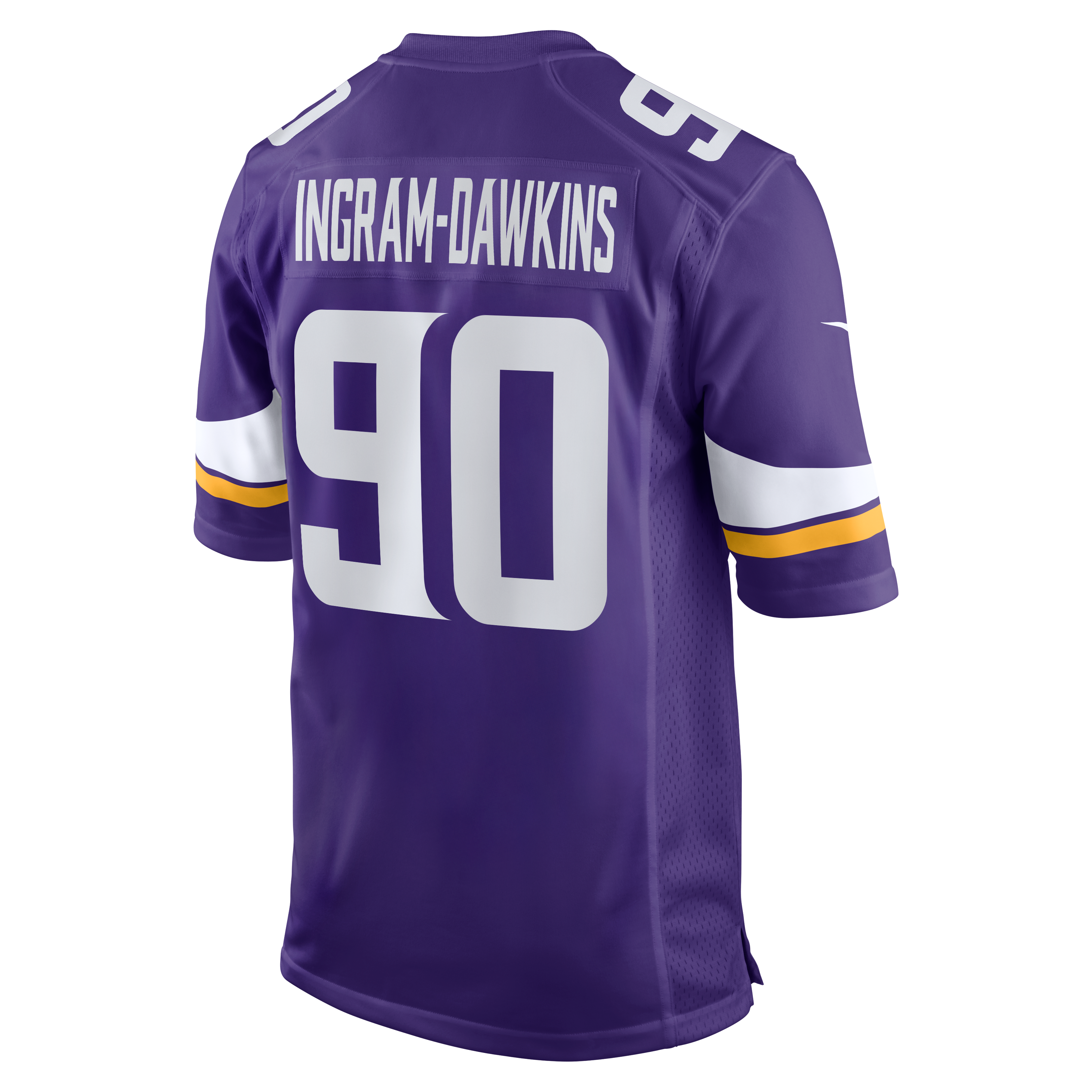 Tyrion Ingram-Dawkins Minnesota Vikings Game Jersey Purple NFL Football Fan Wear Tyrion Ingram-Dawkins
