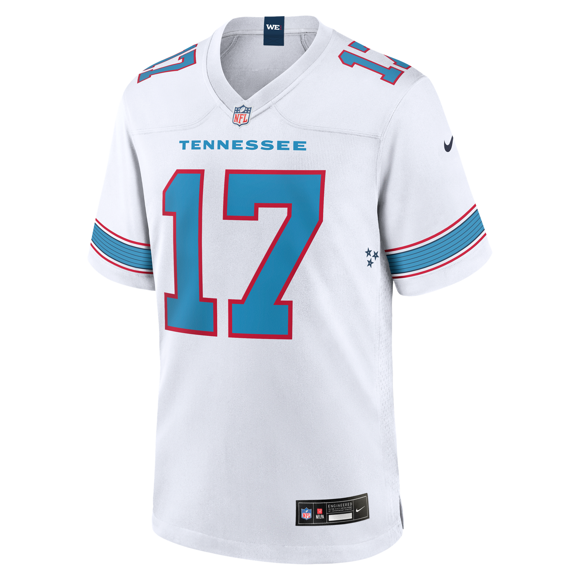 Chimere Dike Tennessee Titans Game Jersey White NFL Football Fan Wear