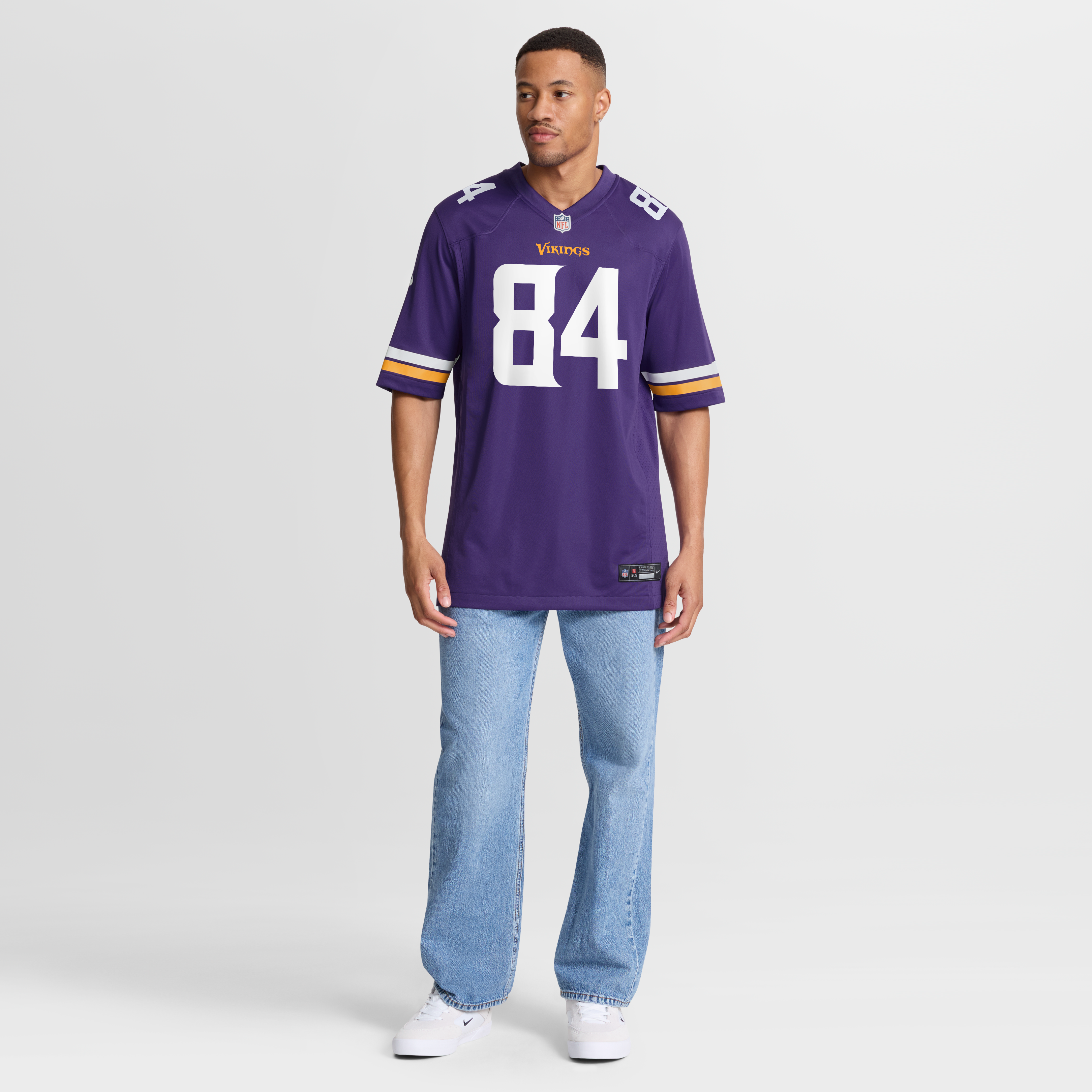 Retired Randy Moss Minnesota Vikings Player Jersey Purple NFL Football Fan Wear Retired Randy Moss