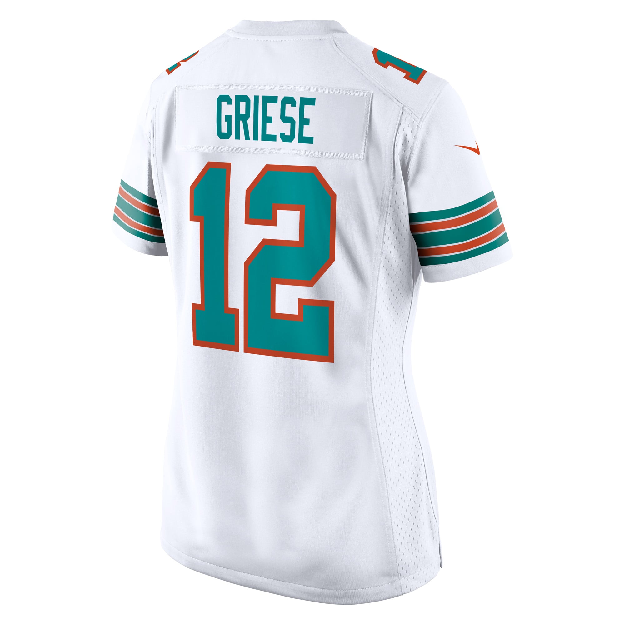 Bob Griese Retired Miami Dolphins Player Jersey White NFL Football Fan Wear Bob Griese Retired