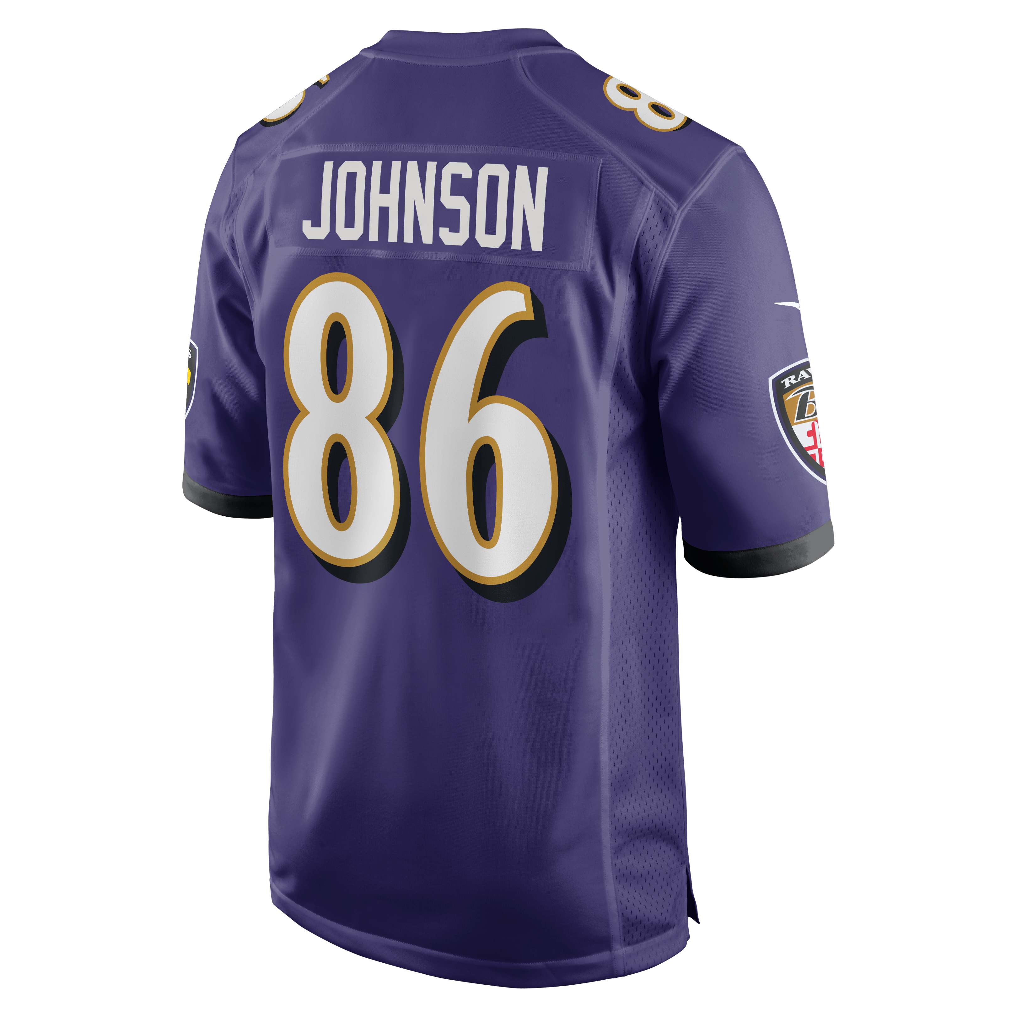 Cornelius Johnson Baltimore Ravens Game Jersey Purple NFL Football Fan Wear Cornelius Johnson