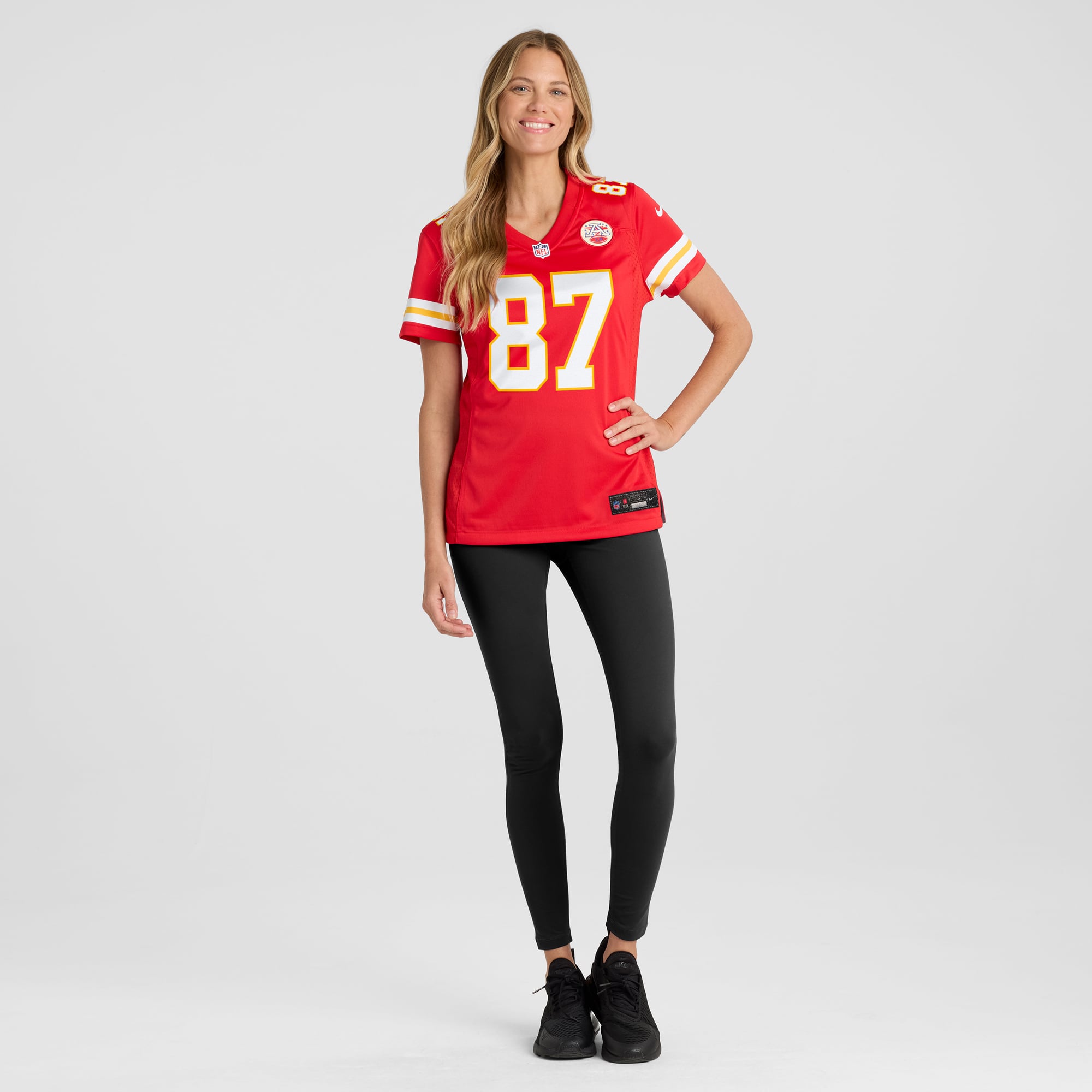 Travis Kelce Kansas City Chiefs Player Jersey White NFL Football Fan Wear Travis Kelce