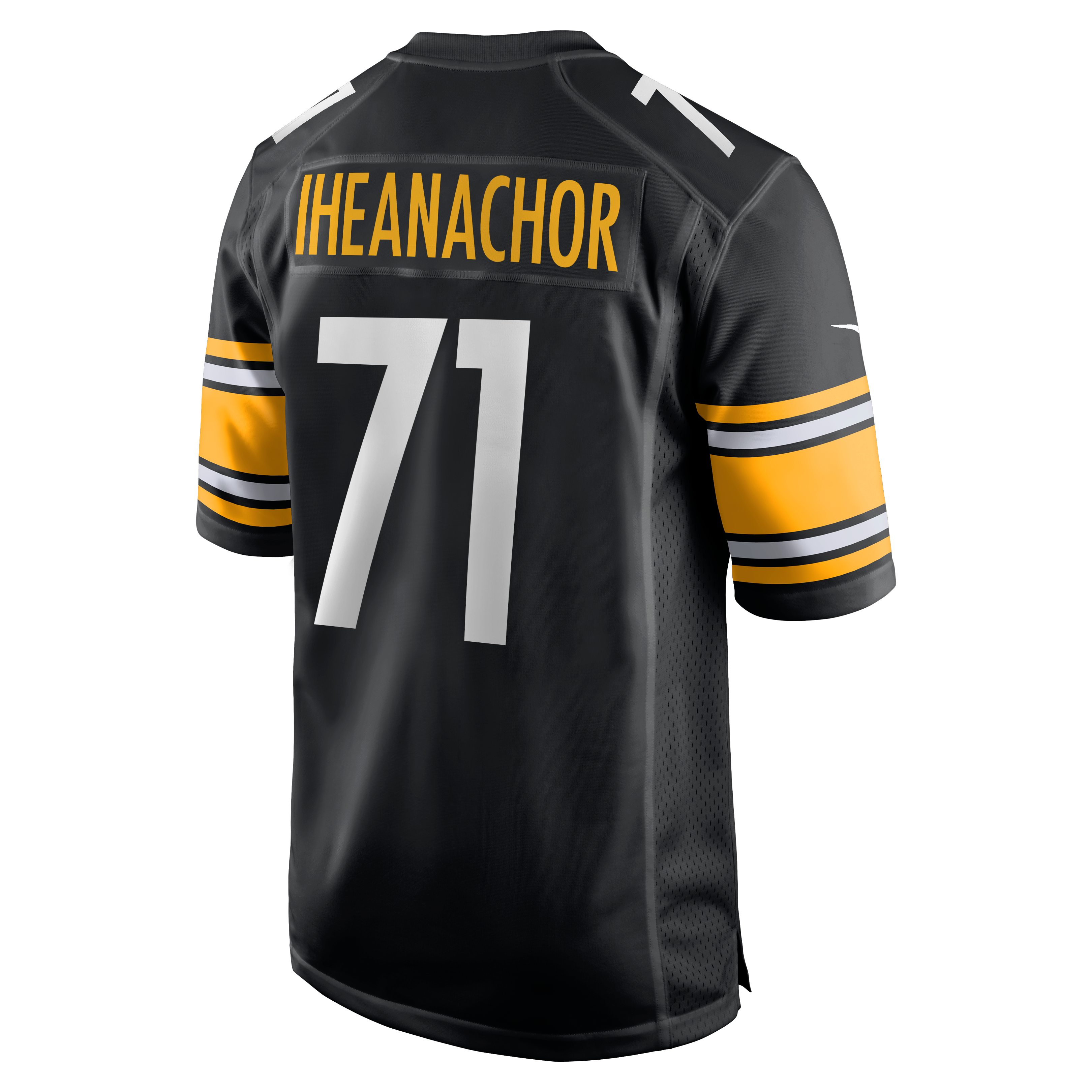Max Iheanachor Pittsburgh Steelers Game Jersey Black NFL Football Fan Wear Max Iheanachor