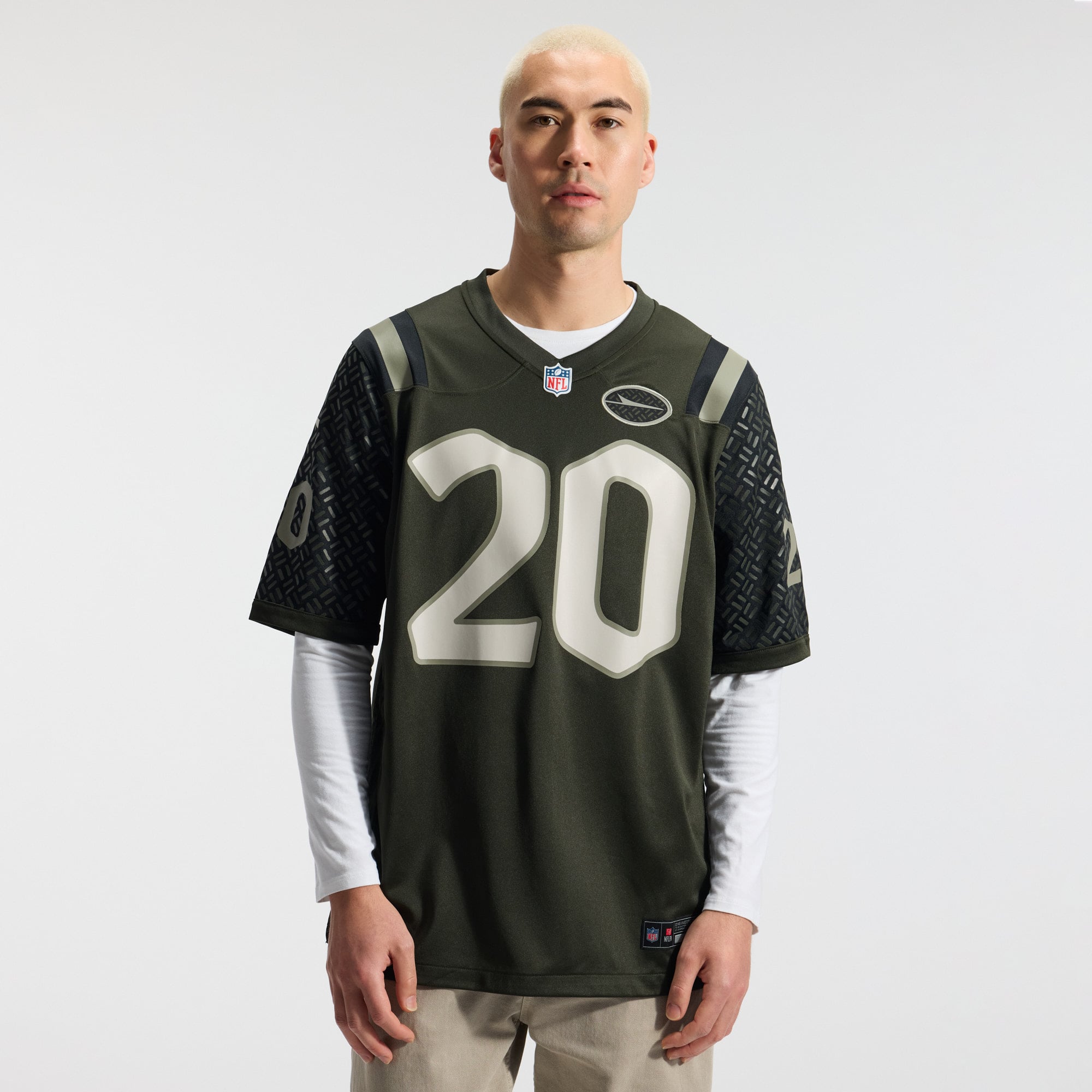 Breece Hall New York Jets Game Jersey Green NFL Football Fan Wear Breece Hall