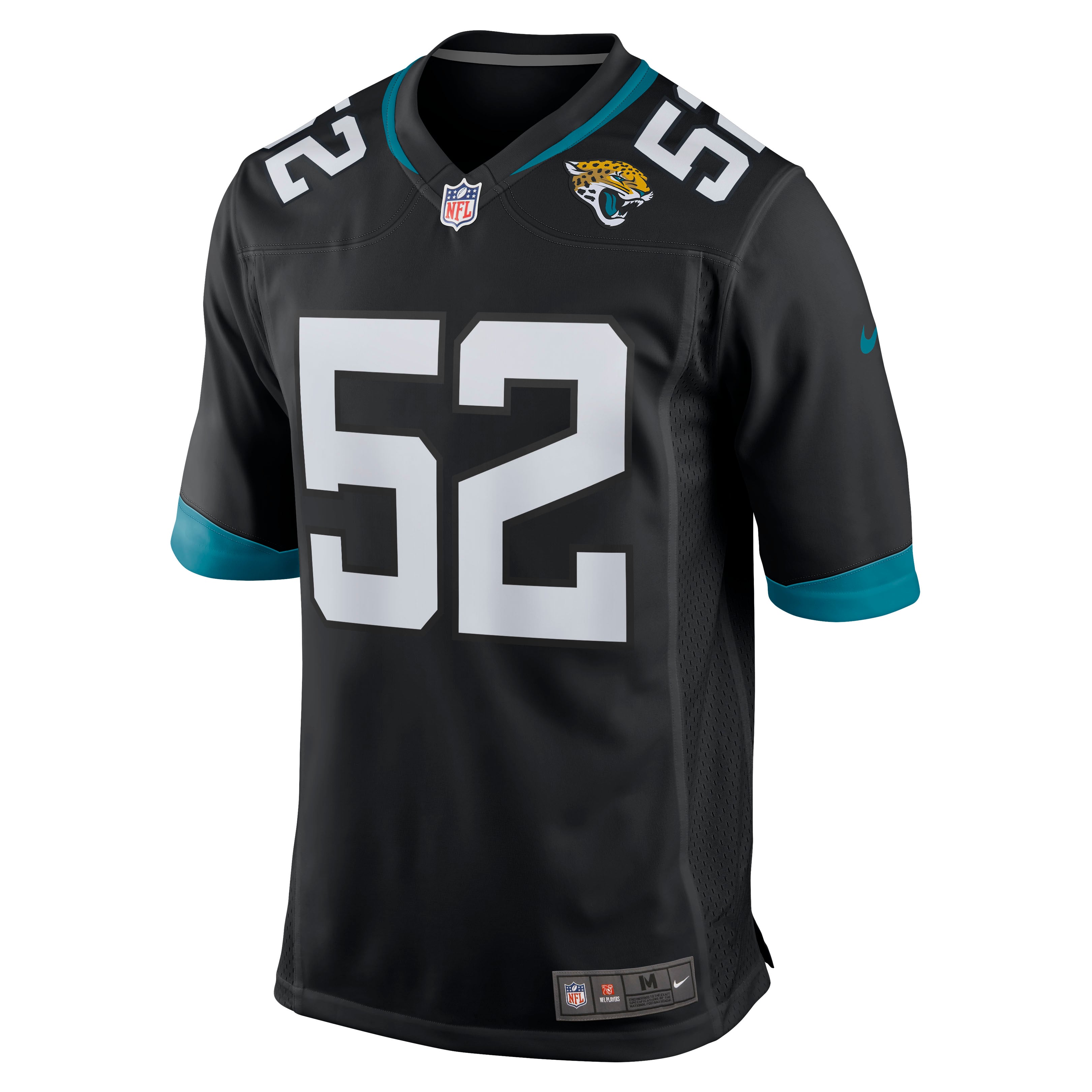 DaVon Hamilton Jacksonville Jaguars Game Jersey Black NFL Football Fan Wear