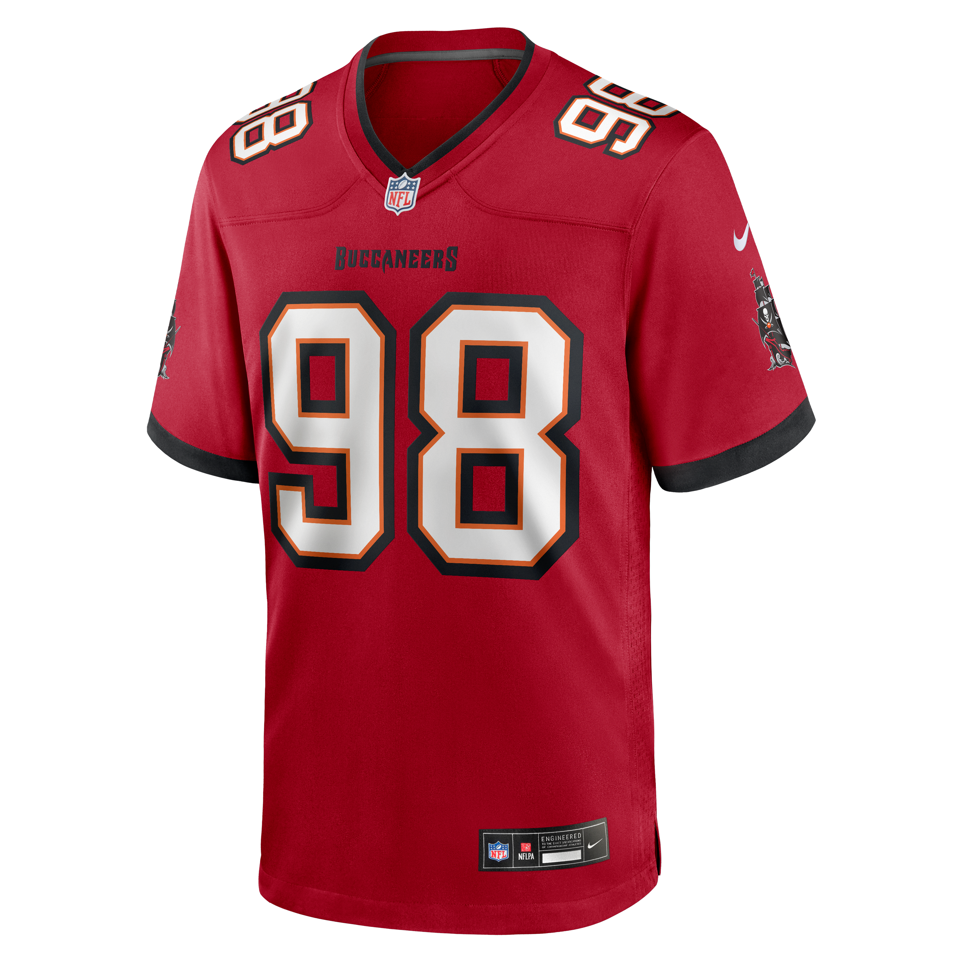 Anthony Nelson Tampa Bay Buccaneers Game Jersey Red NFL Football Fan Wear Anthony Nelson