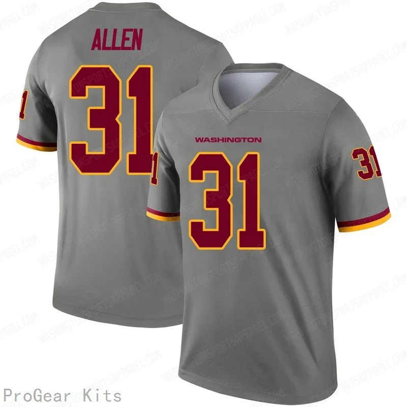 Kaytron Allen Inverted Washington Commanders Legend Jersey No.31 Gray NFL Football Fan Wear