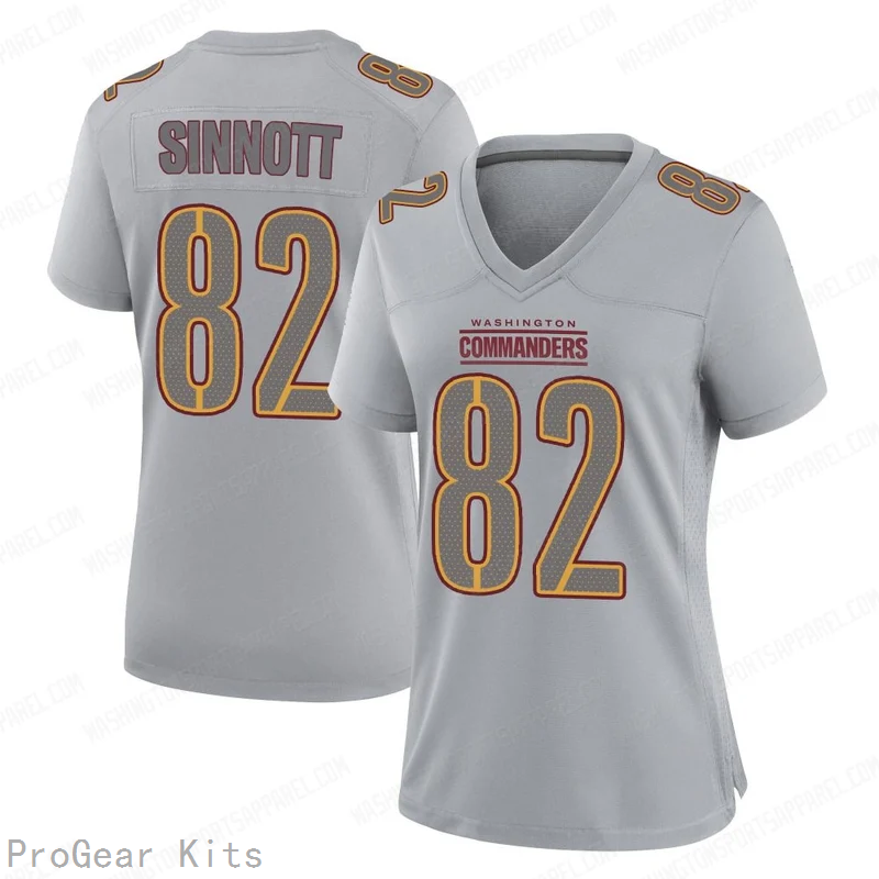 Ben Sinnott Atmosphere Washington Commanders Game Jersey No.82 Gray NFL Football Fan Wear