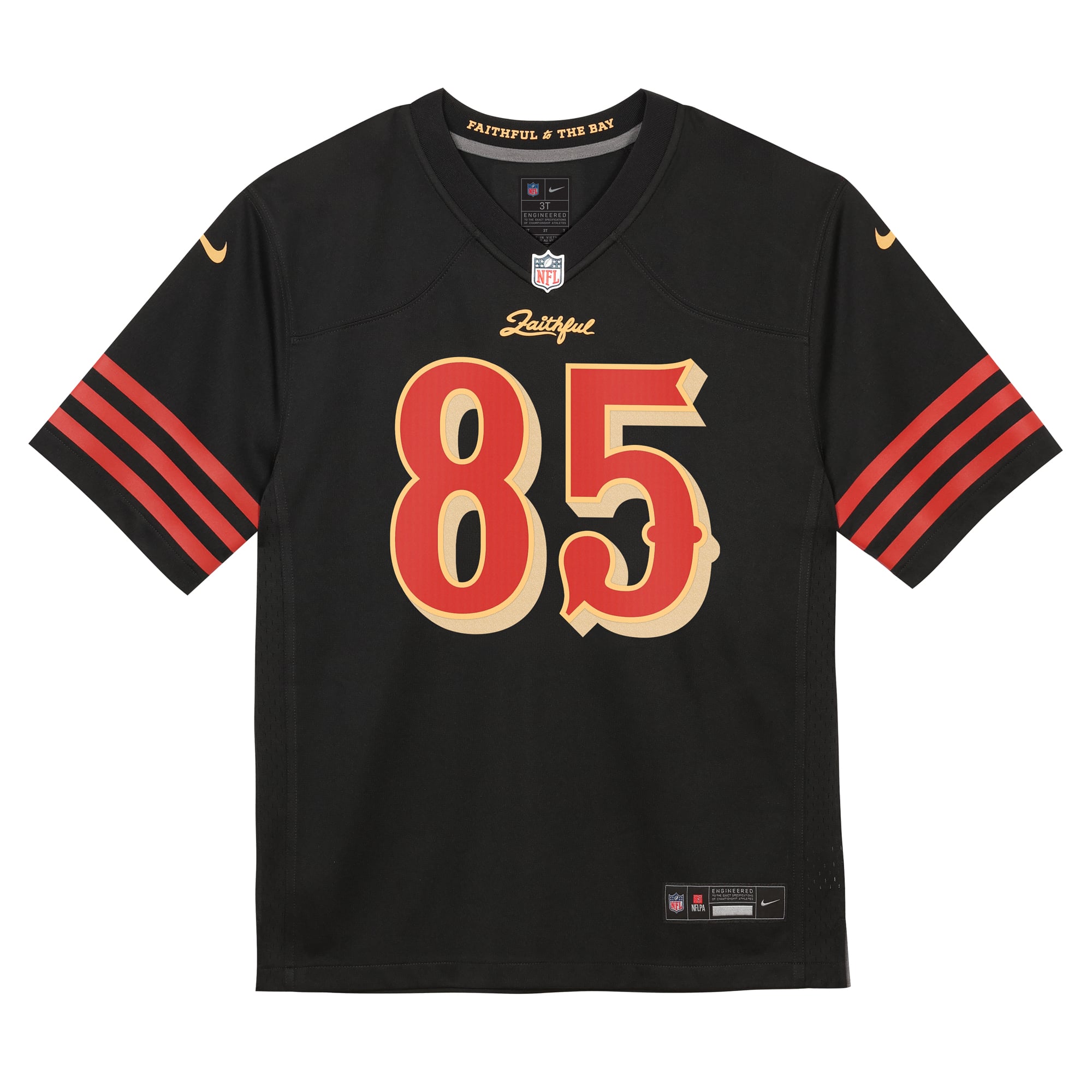 George Kittle San Francisco 49ers Game Jersey Black NFL Football Fan Wear