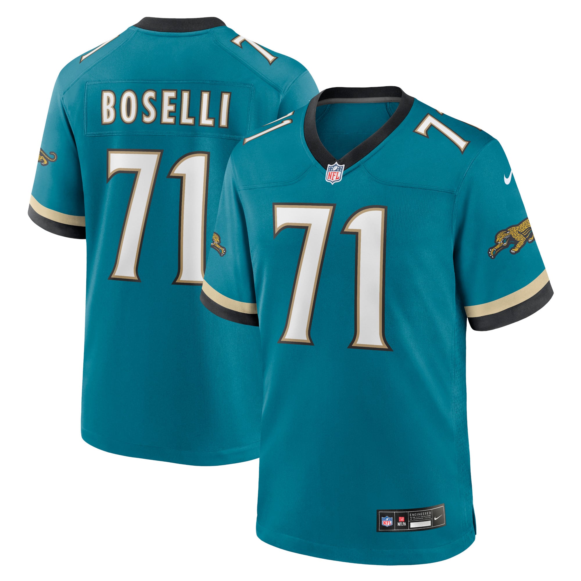 Tony Boselli Jacksonville Jaguars Game Jersey Teal NFL Football Fan Wear
