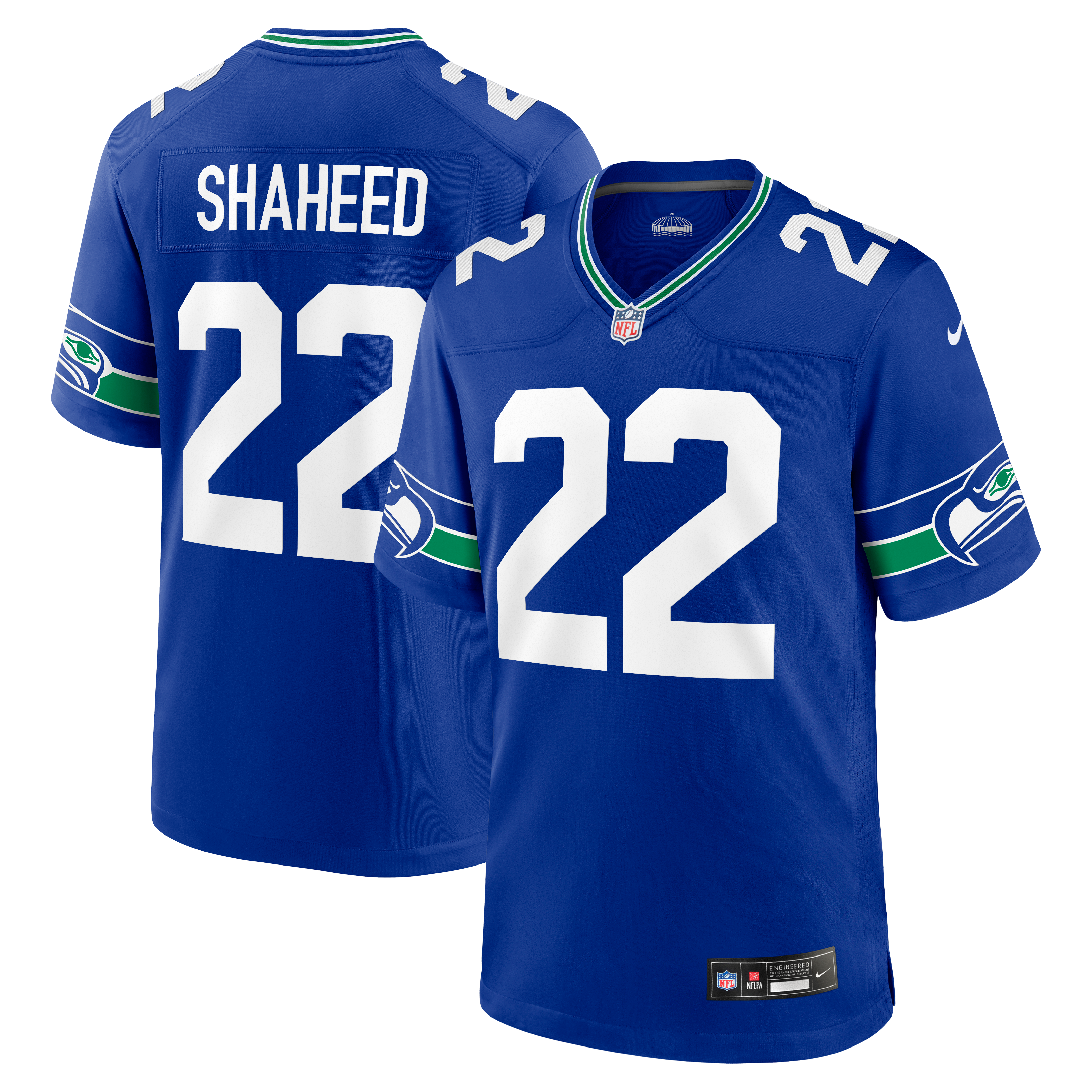 Rashid Shaheed Seattle Seahawks Game Jersey Royal NFL Football Fan Wear Rashid Shaheed