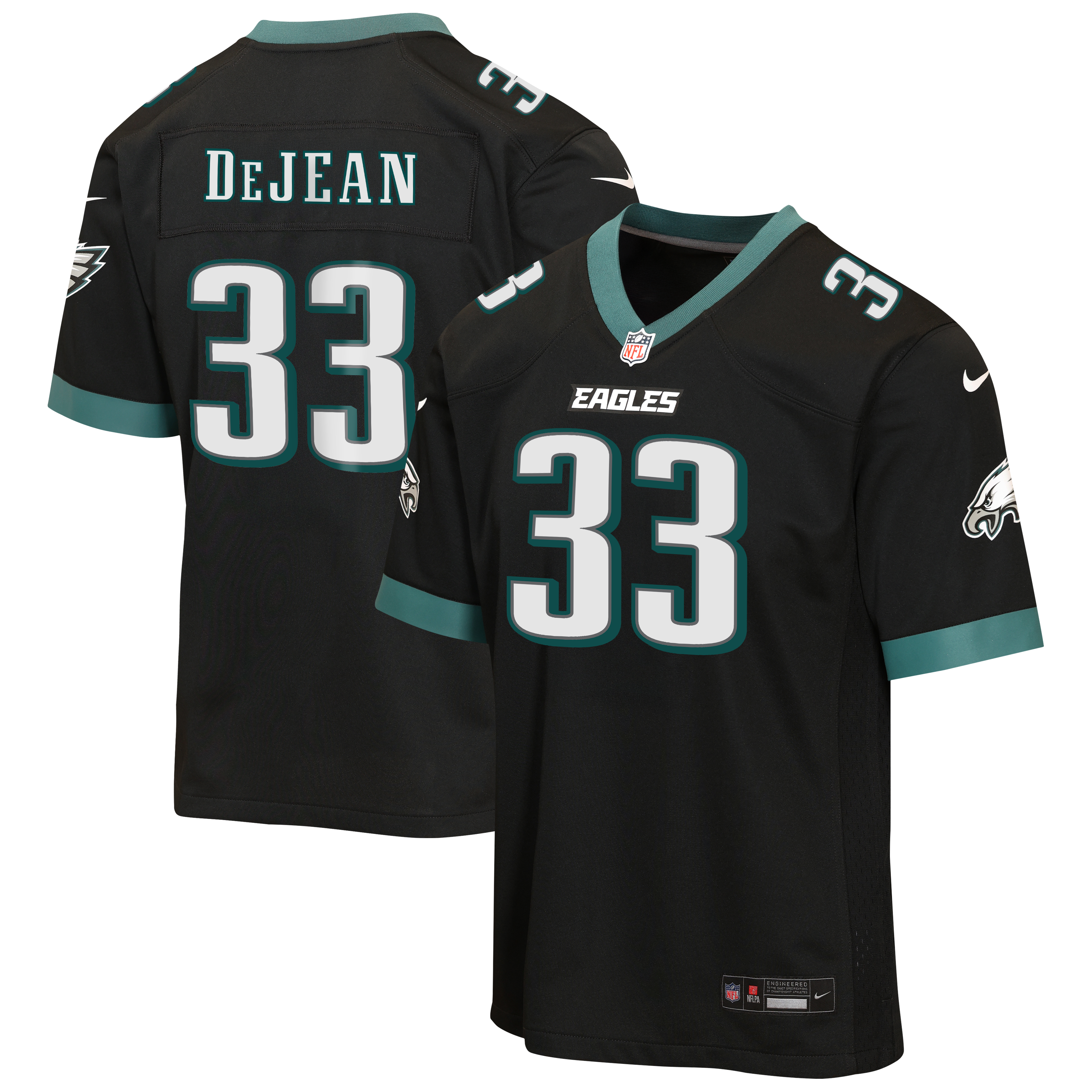 Cooper DeJean Philadelphia Eagles Game Jersey Black NFL Football Fan Wear