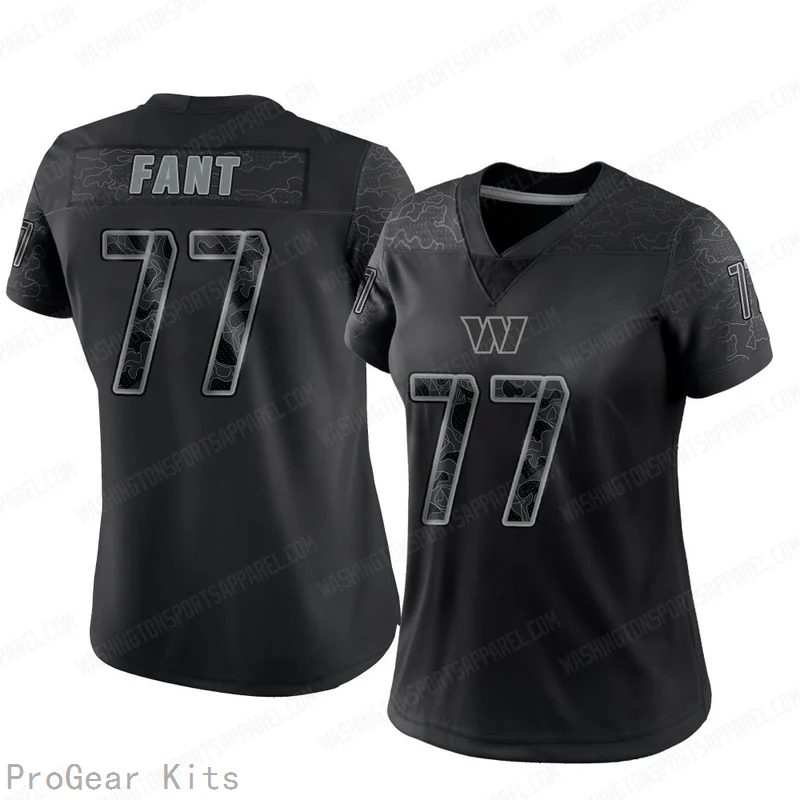 George Fant Washington Commanders Jersey No.77 Reflective NFL Football Fan Wear