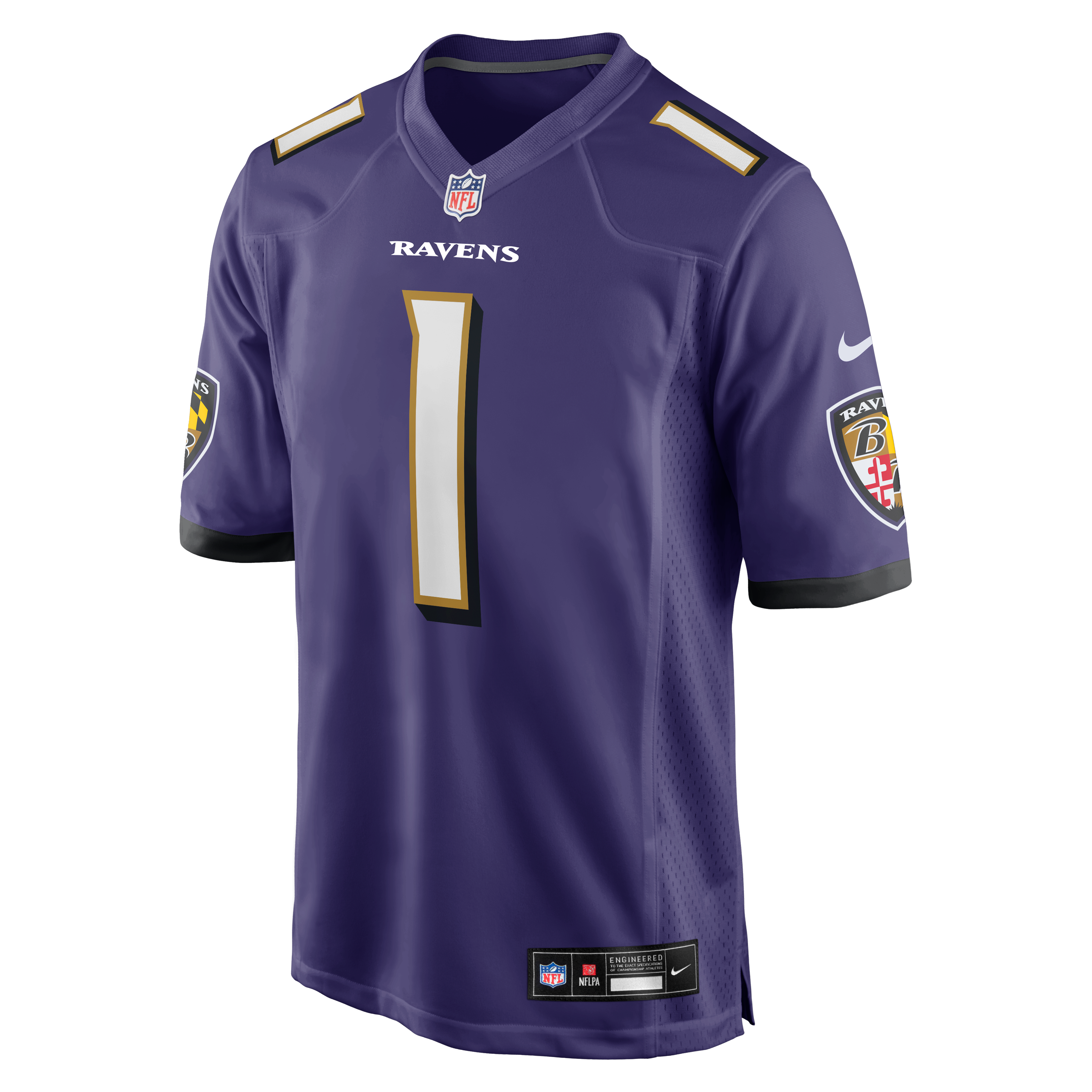 Baltimore Ravens Game Jersey No.1 Purple NFL Football Fan Wear