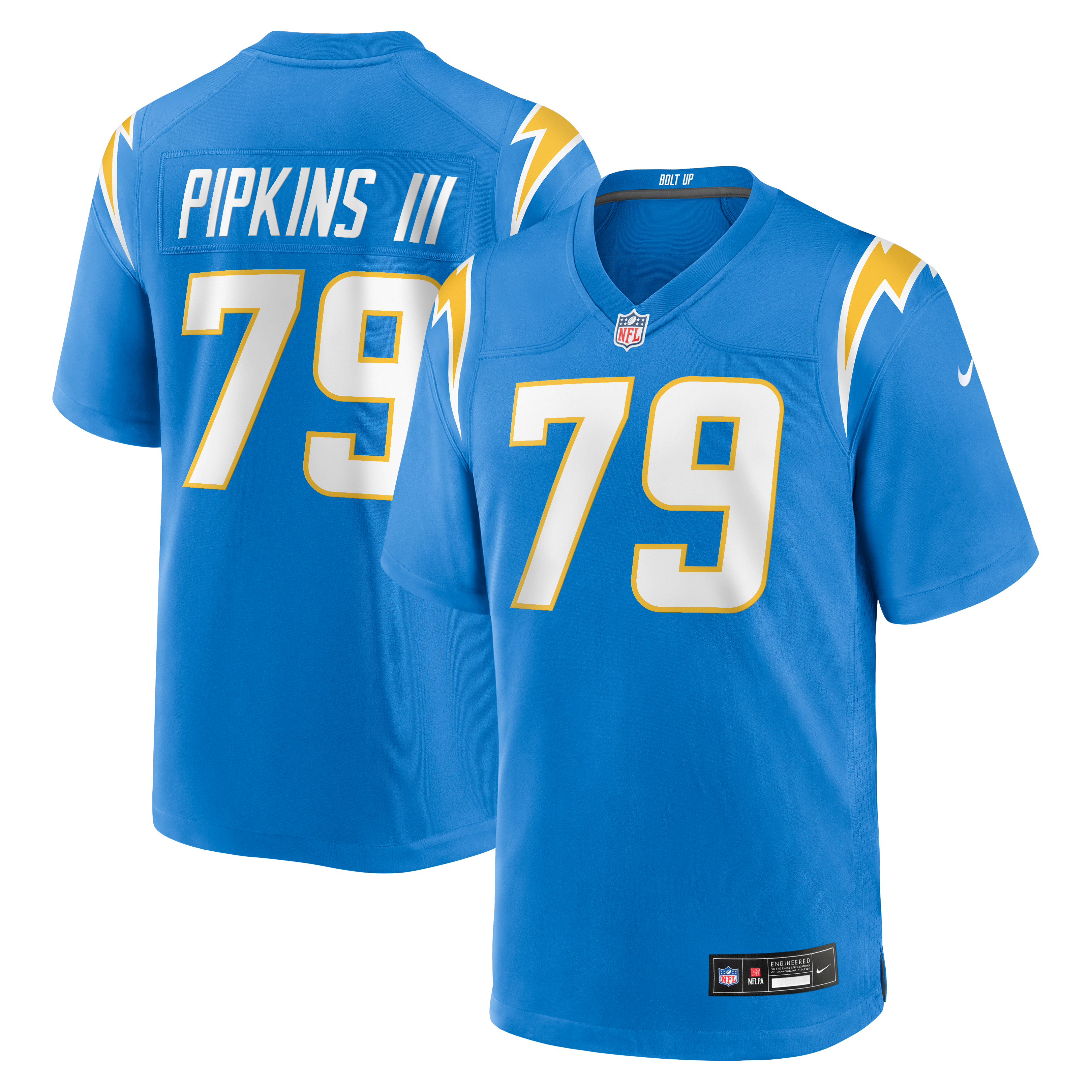 Trey Pipkins Los Angeles Chargers Game Jersey Powder Blue NFL Football Fan Wear