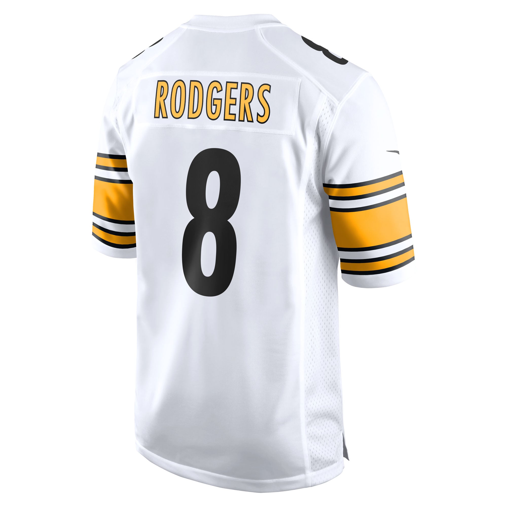Aaron Rodgers Pittsburgh Steelers Game Jersey White NFL Football Fan Wear