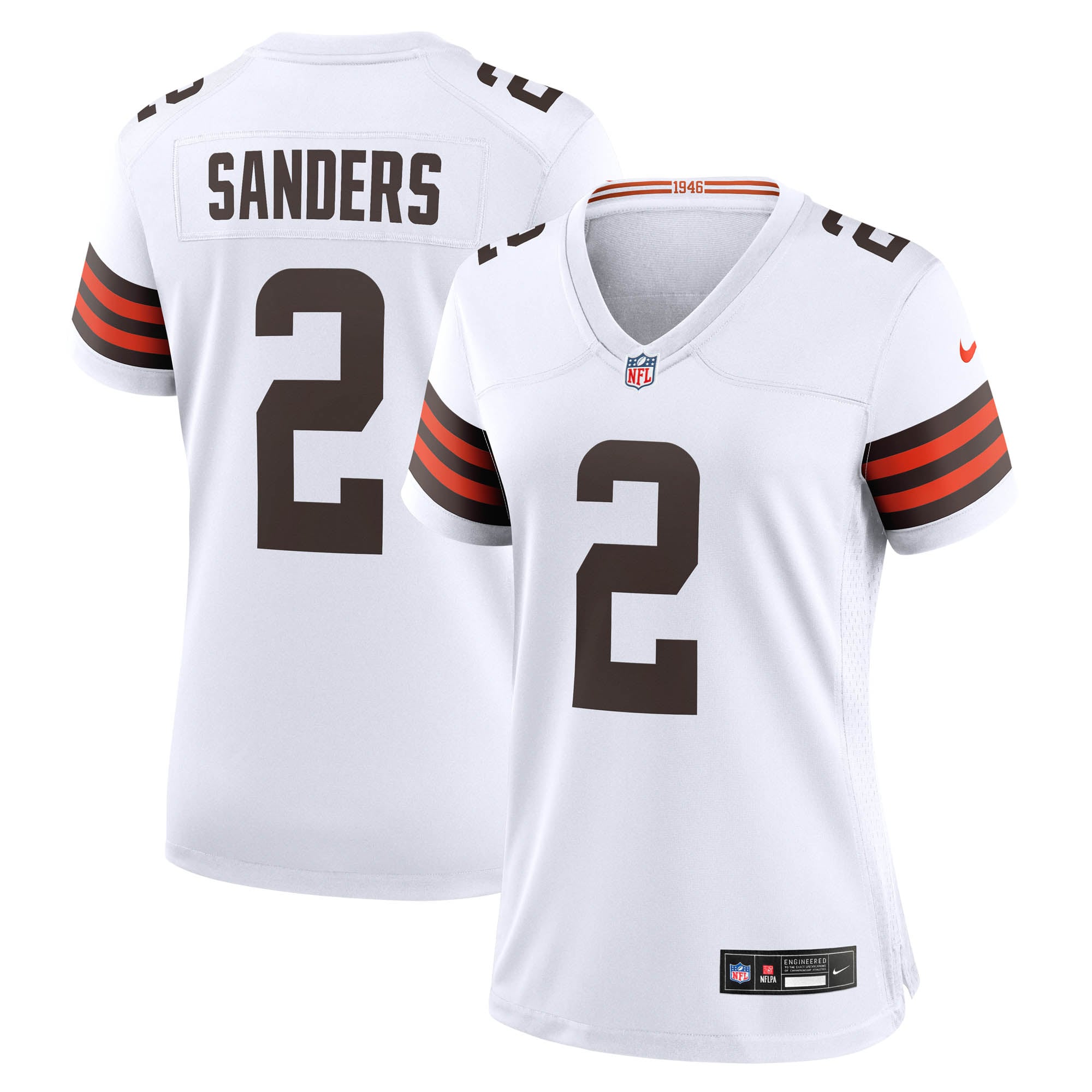 Shedeur Sanders Cleveland Browns Game Jersey White NFL Football Fan Wear