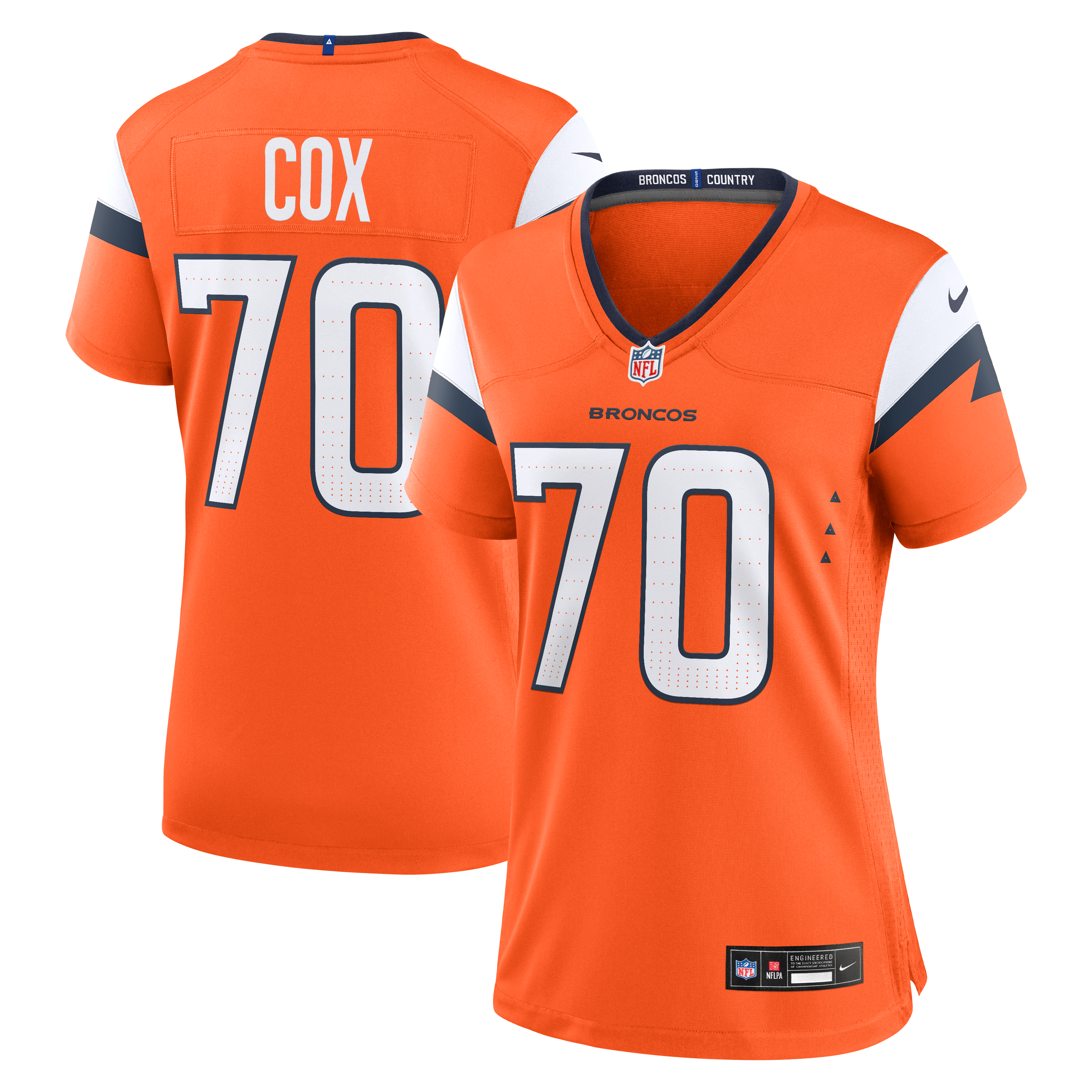 Marques Cox Denver Broncos Game Jersey Orange NFL Football Fan Wear