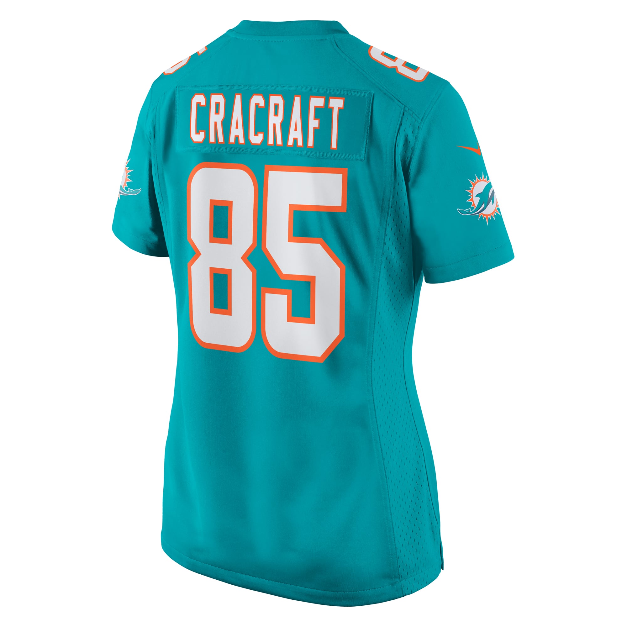 River Cracraft Miami Dolphins Player Jersey Aqua NFL Football Fan Wear River Cracraft