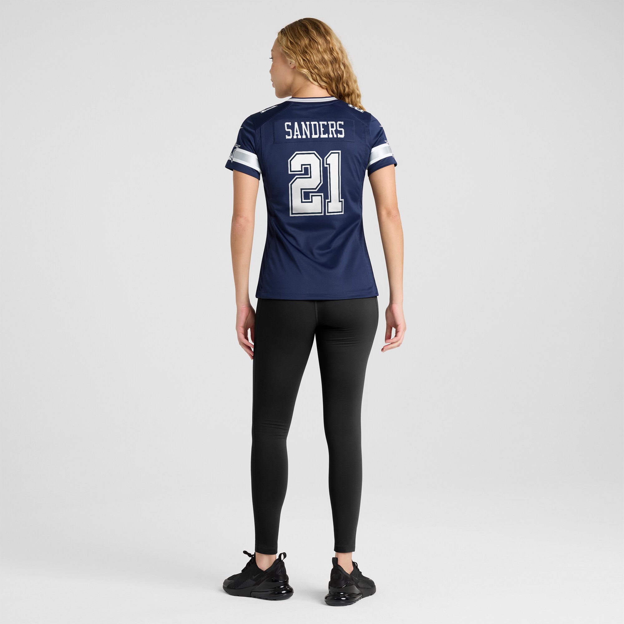 Deion Sanders Retired Dallas Cowboys Game Jersey Navy NFL Football Fan Wear