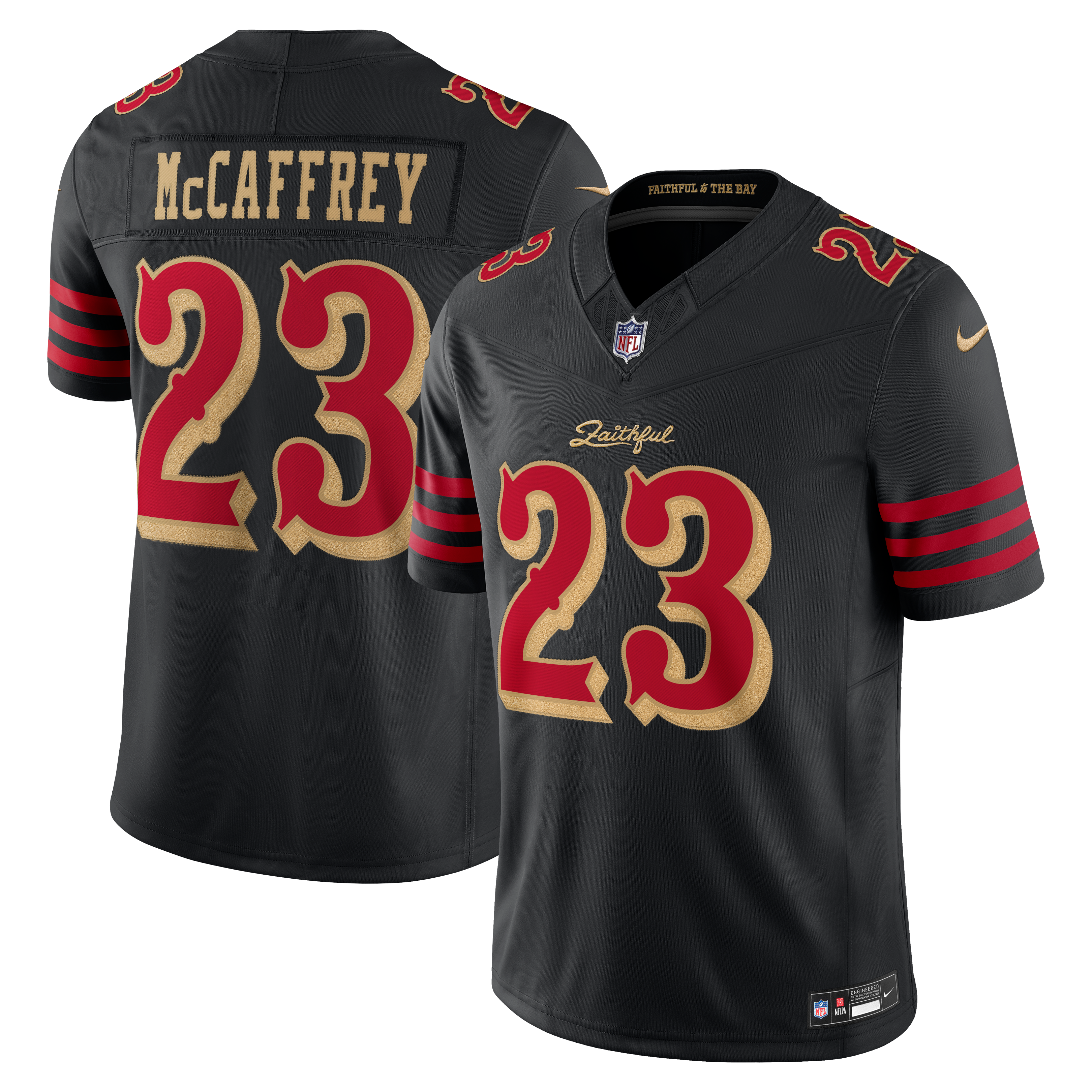 Christian McCaffrey San Francisco 49ers Limited Jersey Black NFL Football Fan Wear