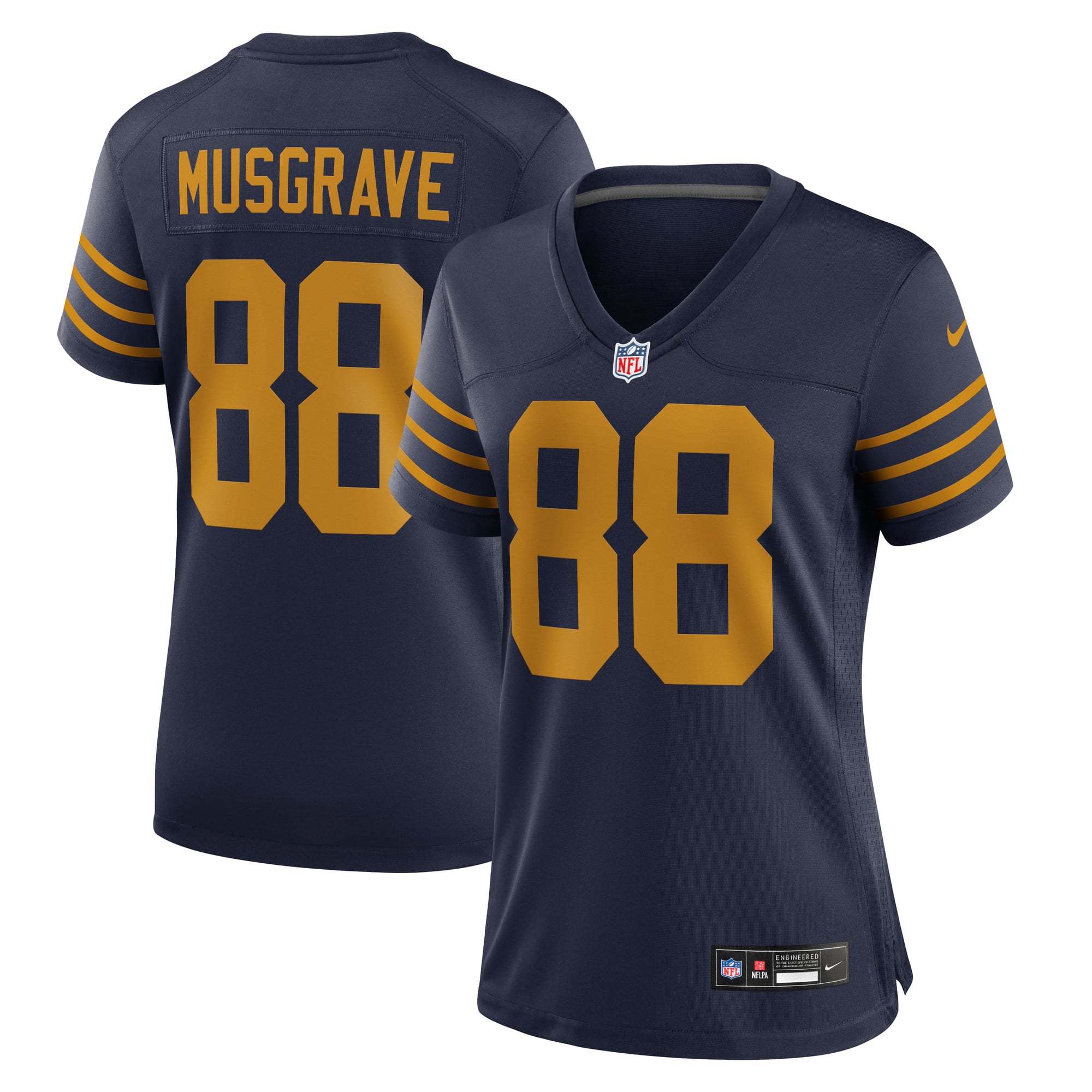 Luke Musgrave Green Bay Packers Game Jersey Green NFL Football Fan Wear Luke Musgrave