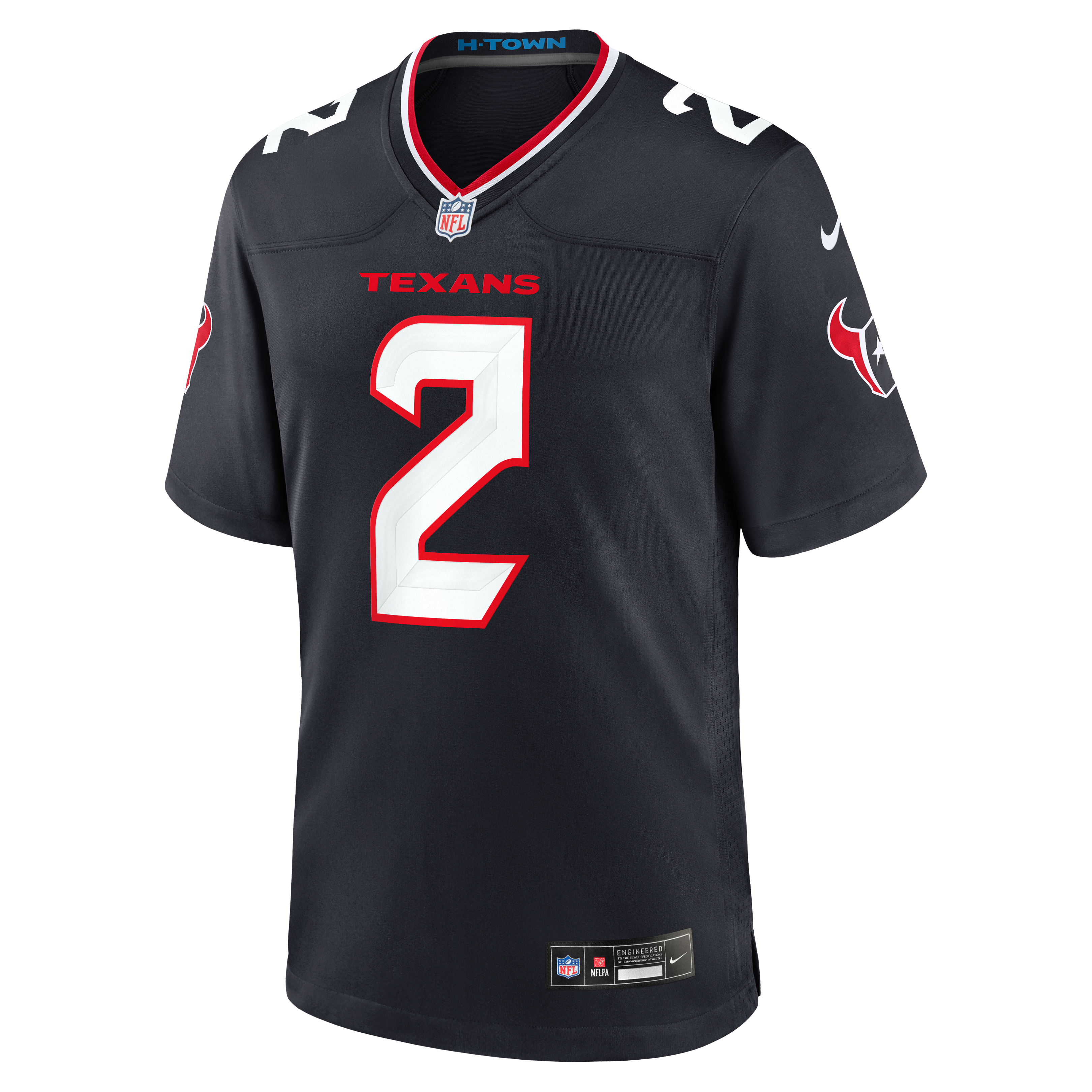 Calen Bullock Houston Texans Game Jersey Navy NFL Football Fan Wear Calen Bullock